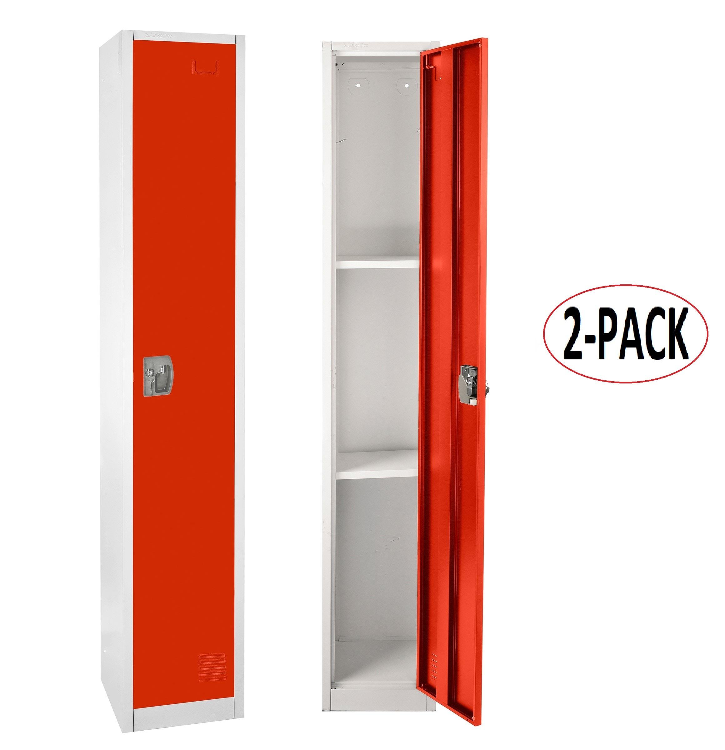 12'' Wide Steel 1-Tier School and Gym Locker (Set of 2)