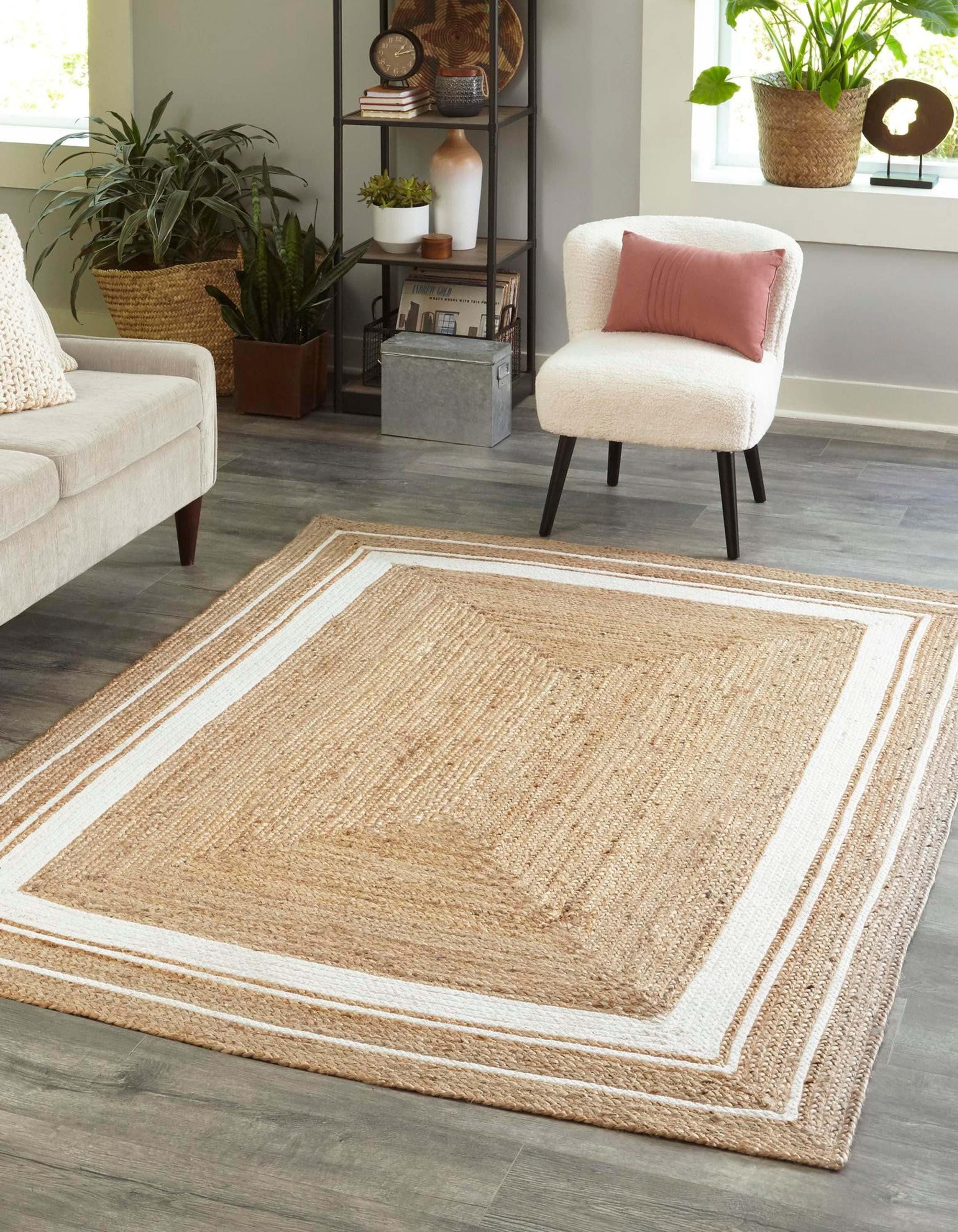 Unique Loom 5' 1 x 8' 0 Gujarat Braided Jute Rectangle Area Rug