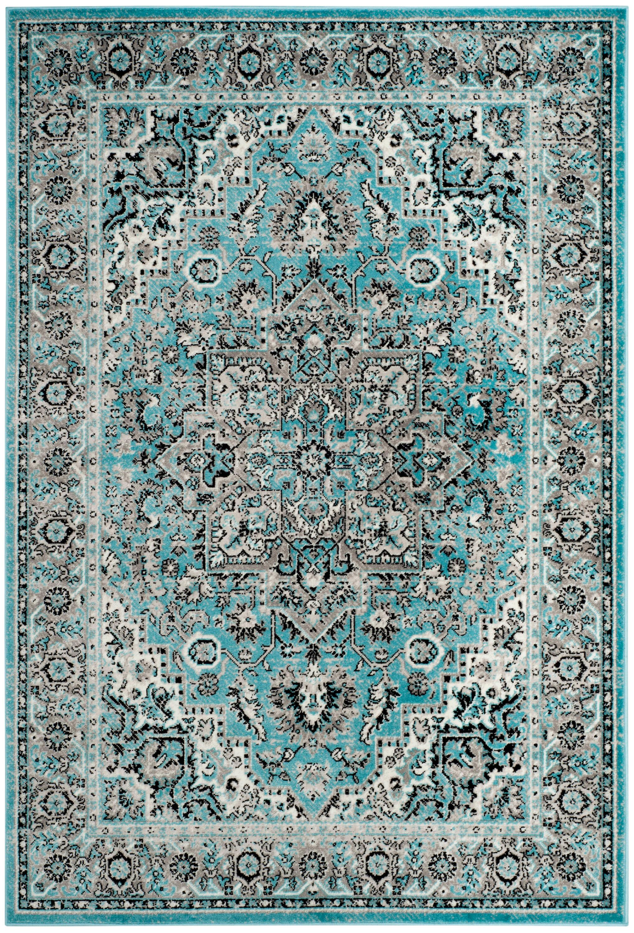 SAFAVIEH Skyler Collection SKY126M Blue / Ivory Rug