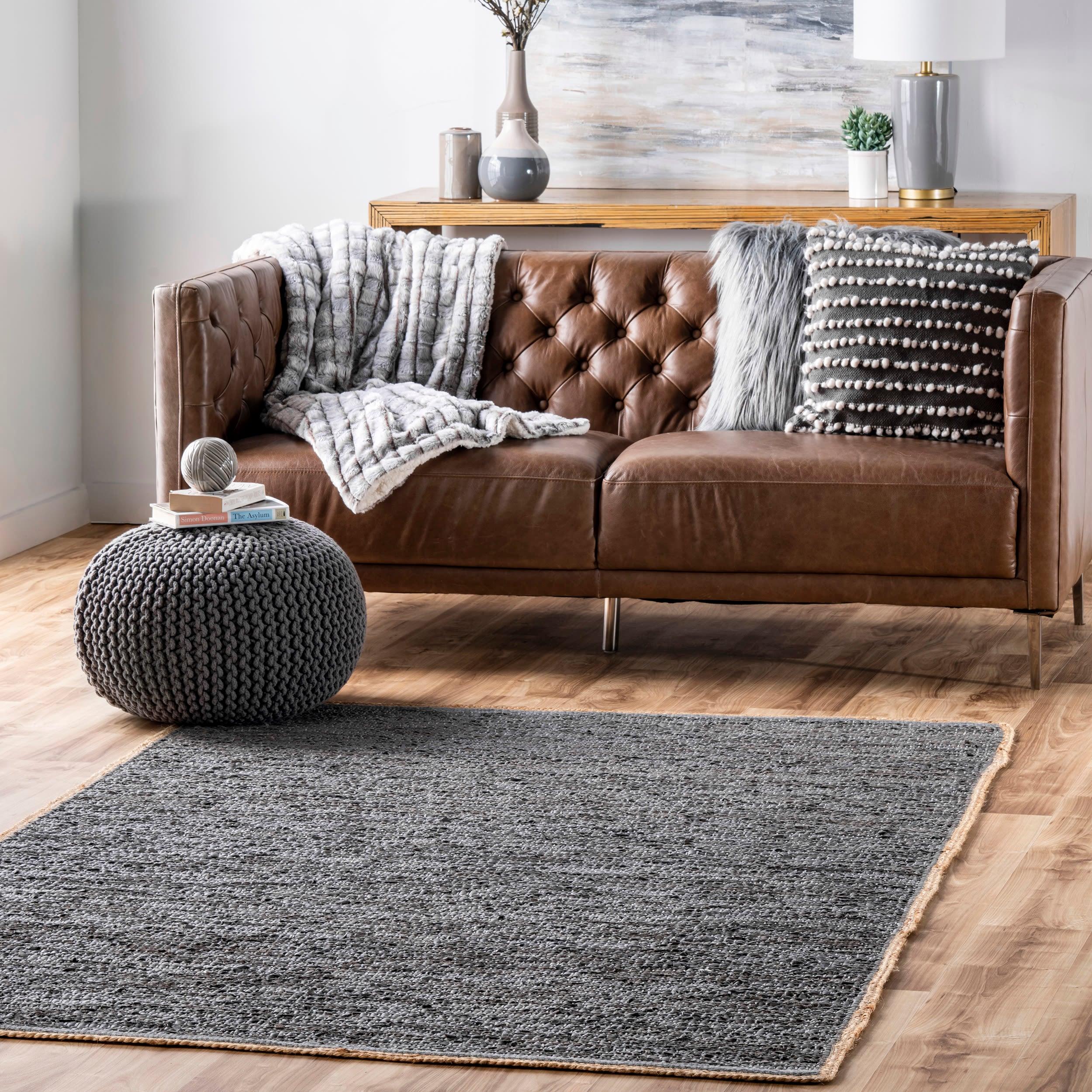 Nuloom Sabby Hand Woven Leather Flatweave Indoor Area Rug, 3' x 5'