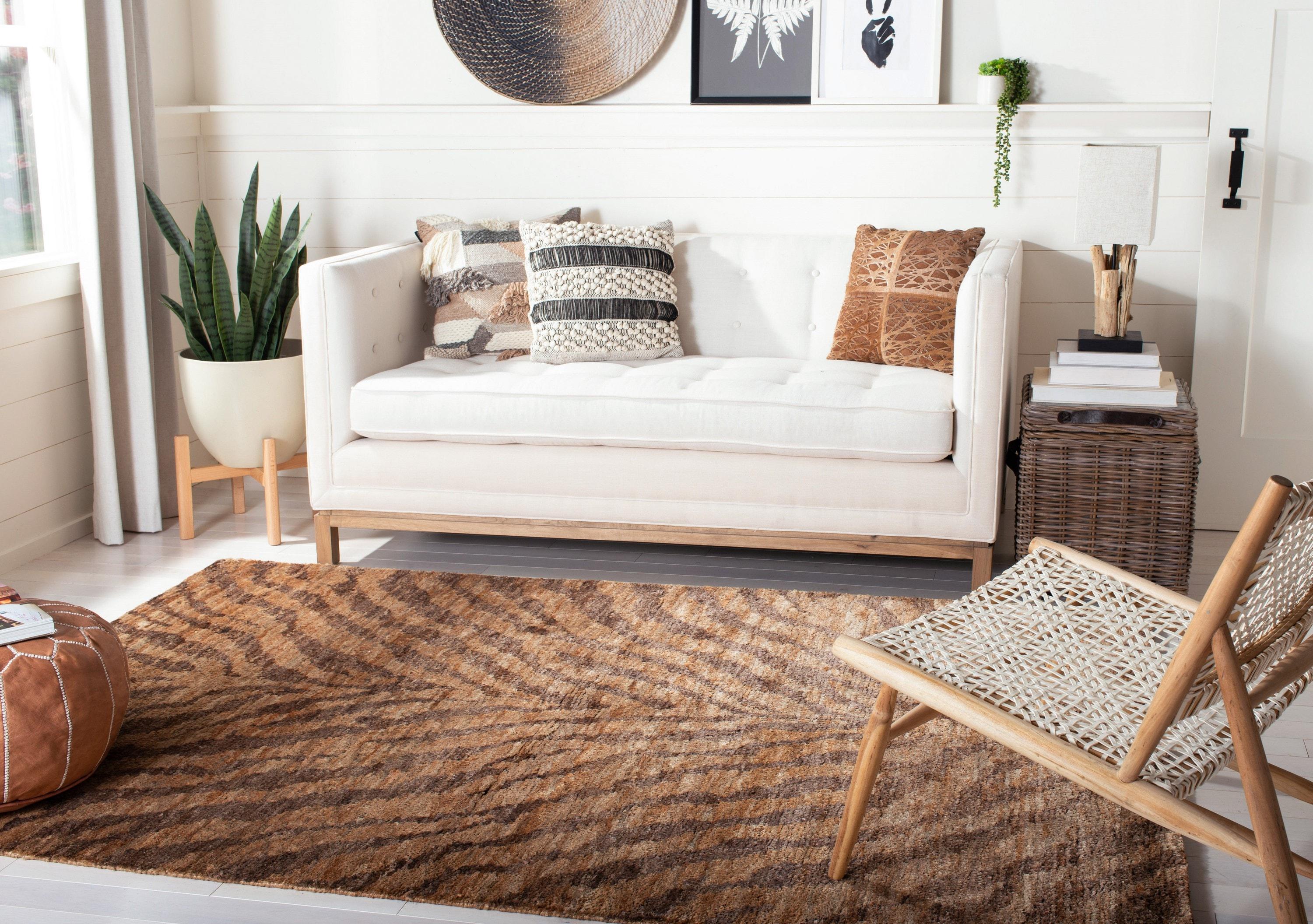 SAFAVIEH Bohemian Nick Geometric Area Rug, Natural/Black, 3' x 5'