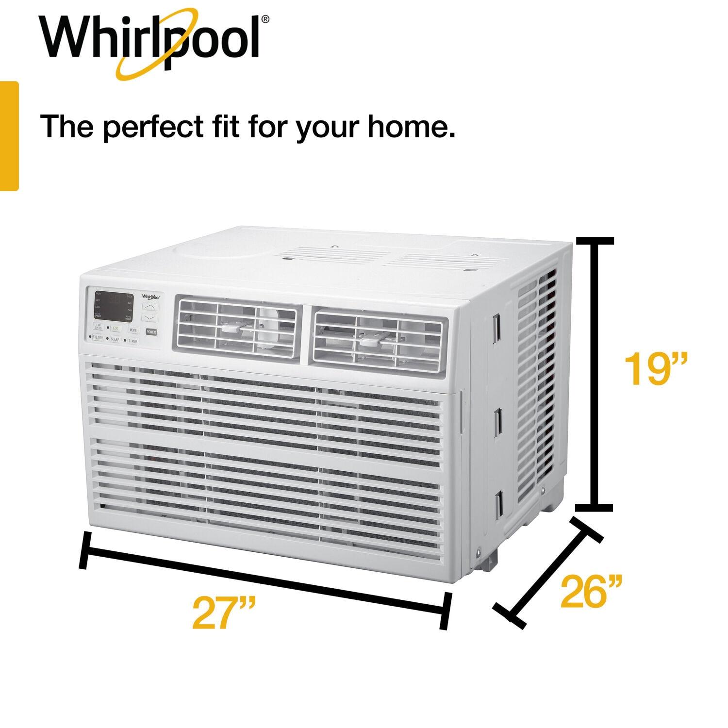 Whirlpool 24,000 BTU 230V Window-Mounted Air Conditioner with Remote Control