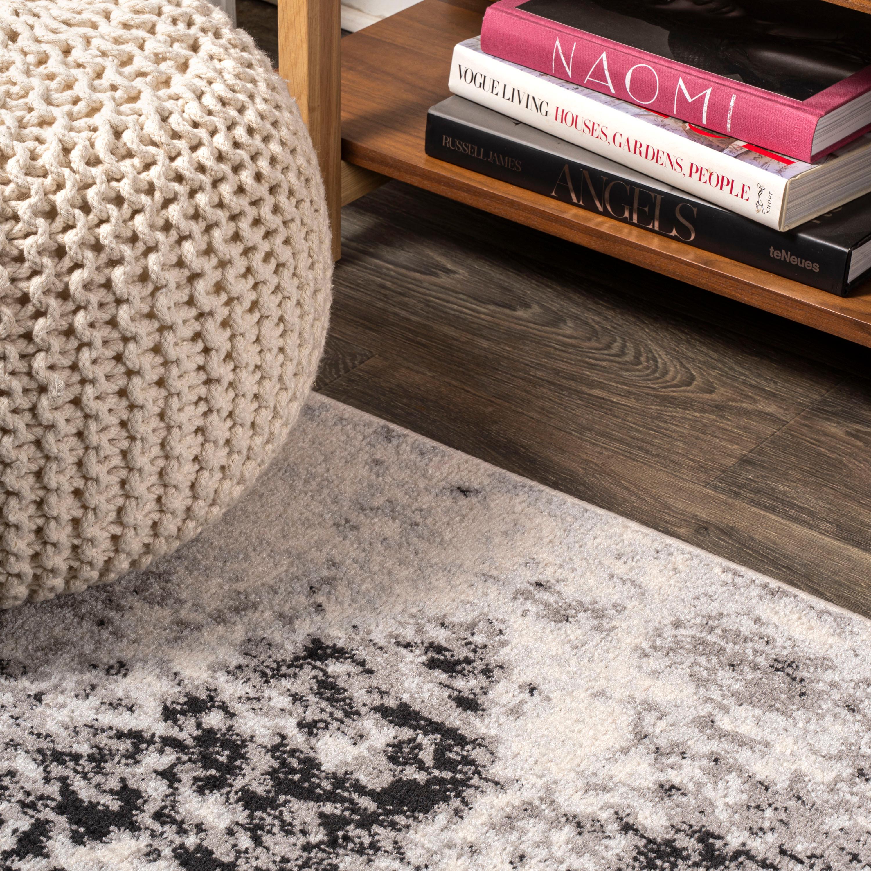 3'x5' Dune Modern Abstract Area Rug, Cream/Gray - JONATHAN Y