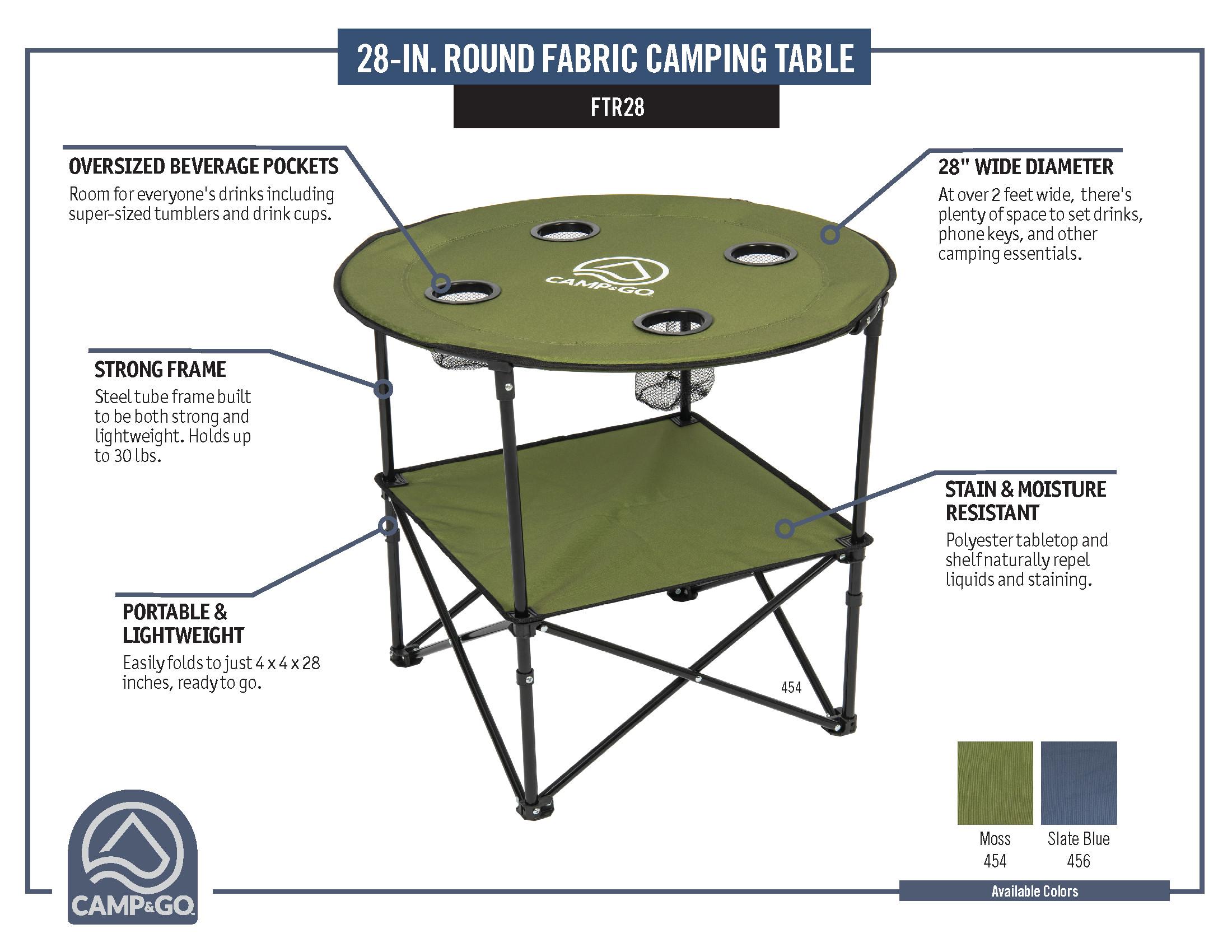 28'' Circular Portable Folding Table