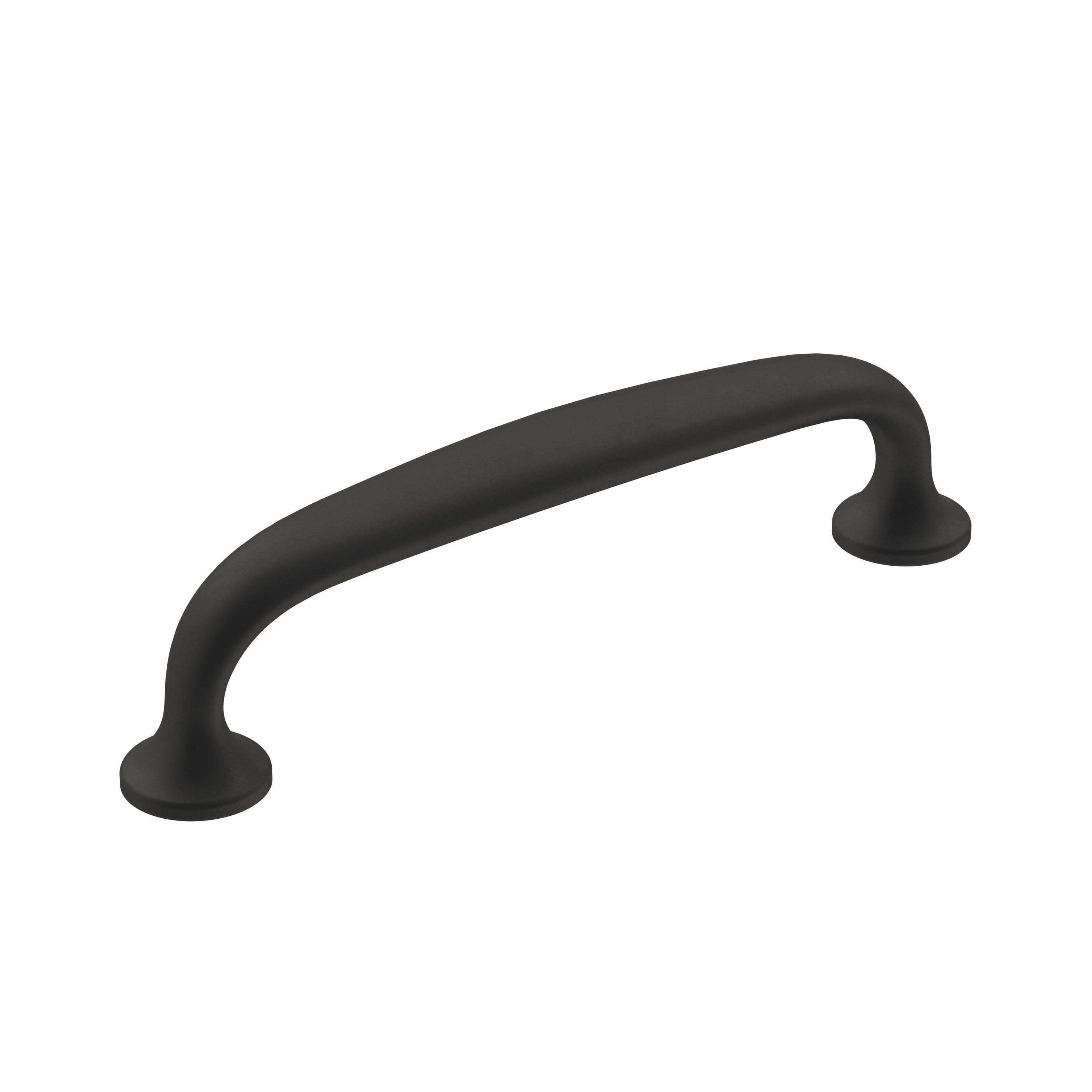 Amerock Renown 3-3/4 inch (96mm) Center-to-Center Matte Black Cabinet Pull