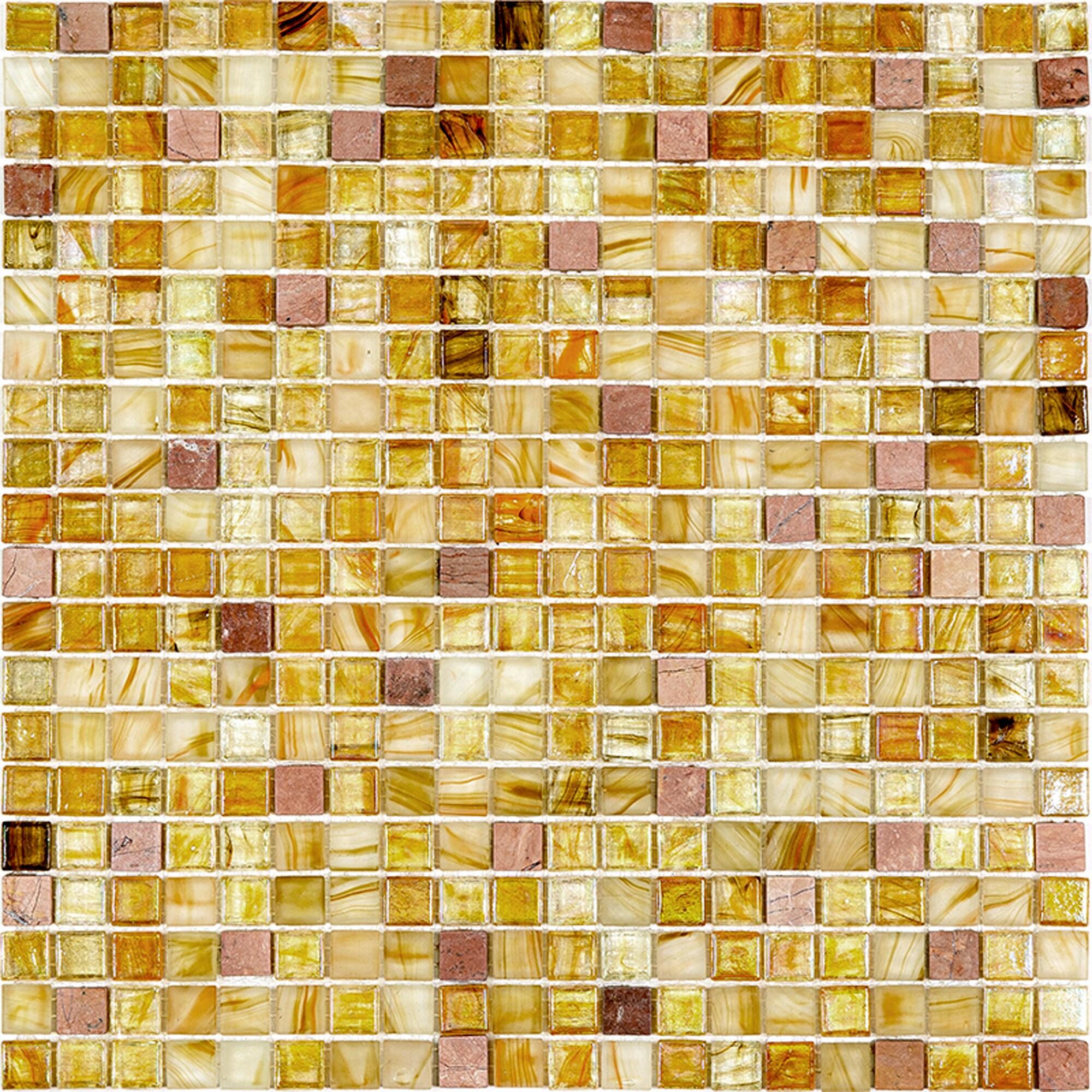 Mingles 0.6" x 0.6" Glass Mosaic Grid Wall & Floor Tile