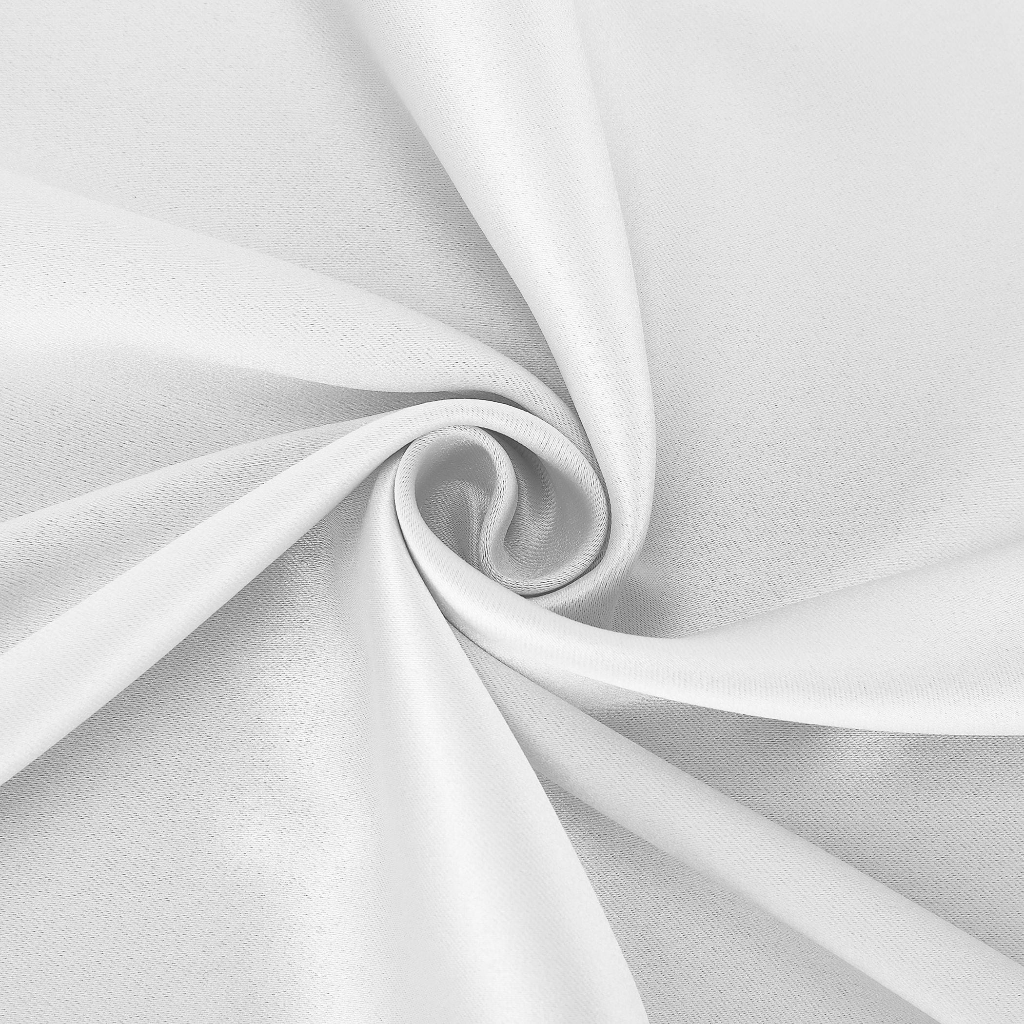 40"x63" Sun Zero Blackout Bergen Rod Pocket Curtain Panel White: Energy Efficient, Noise Reduction, Thermal Insulated