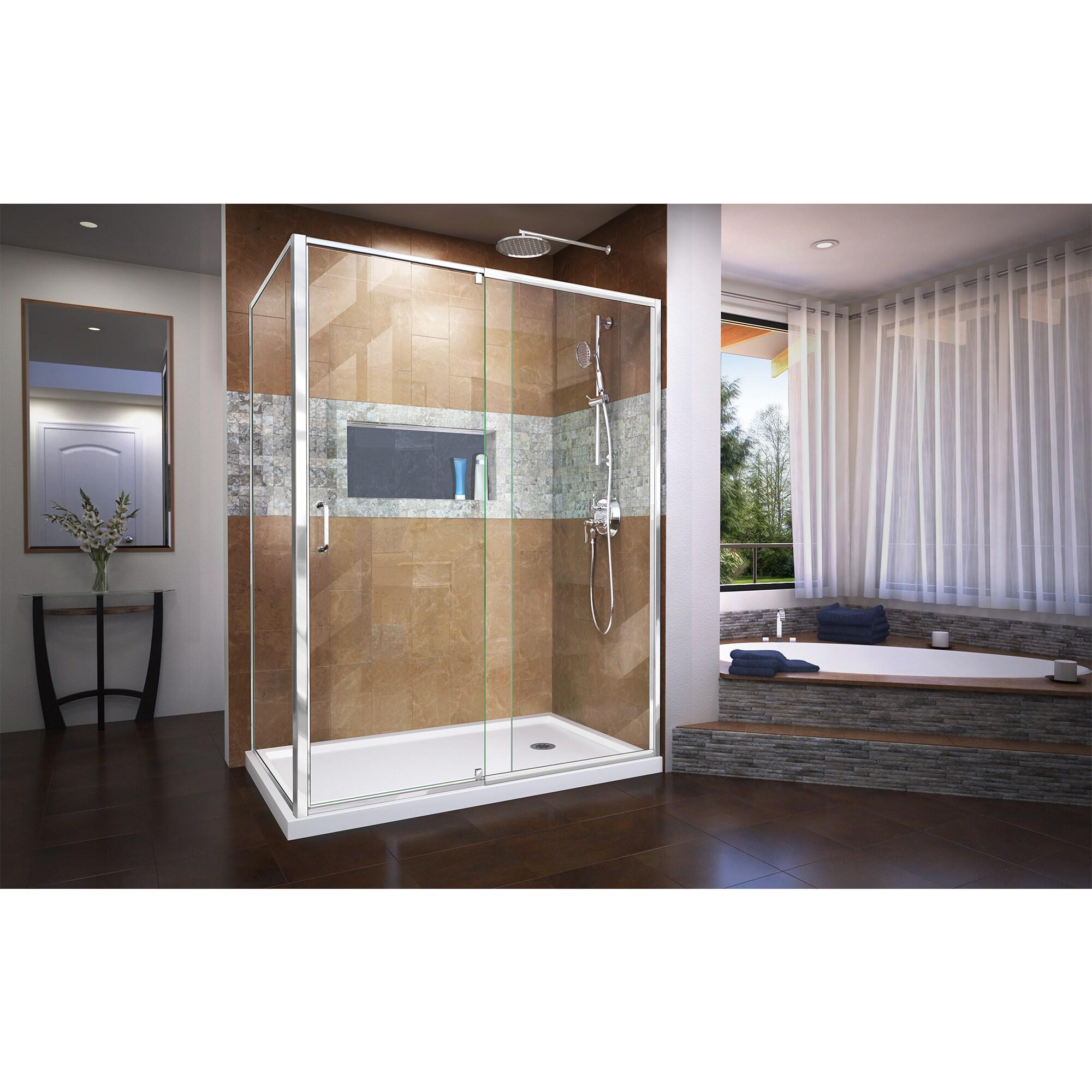 Flex 34.5" x 72" Rectangle Pivot Shower Enclosure