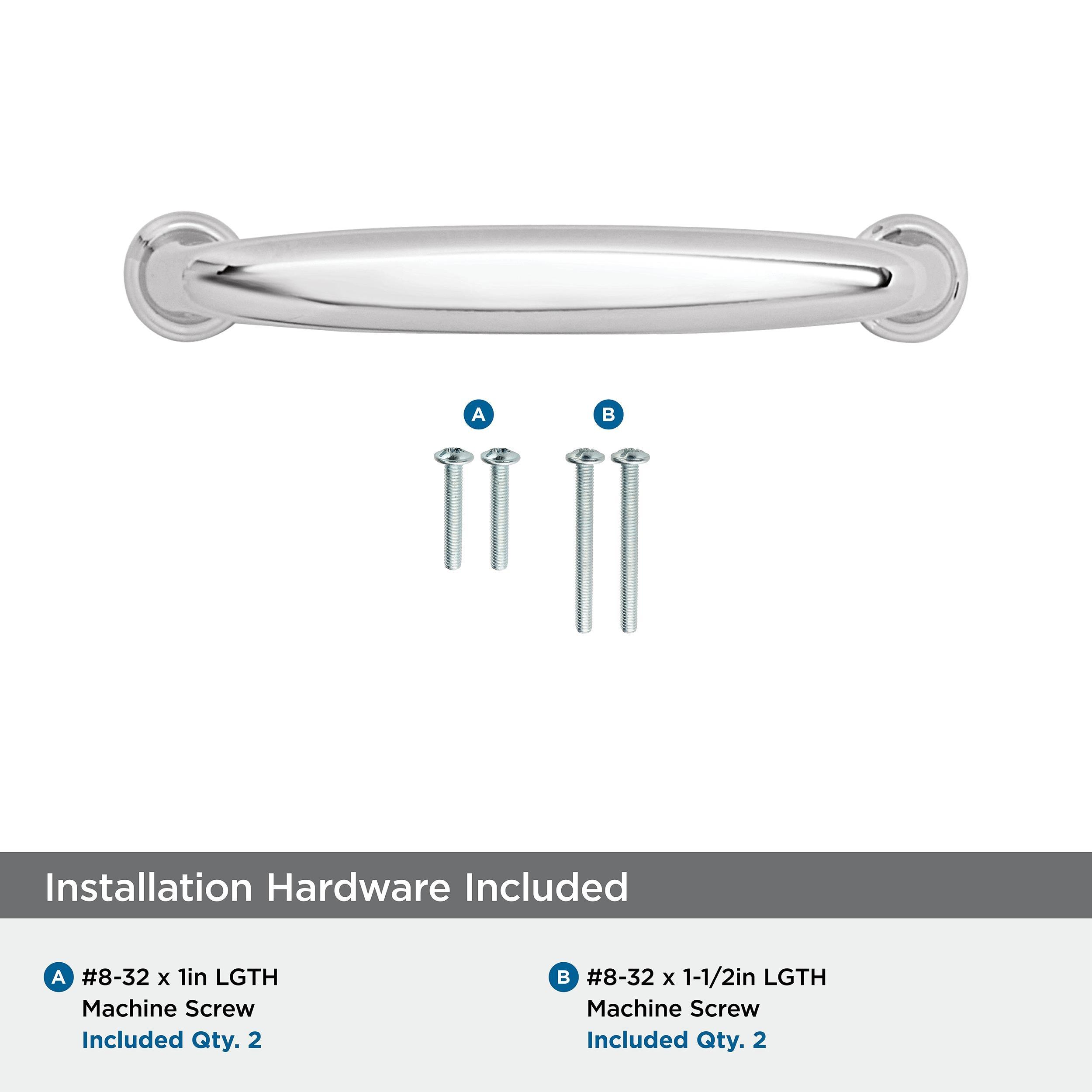 Kane 3-3/4 inch (96mm) Center-to-Center Polished Chrome Cabinet Pull