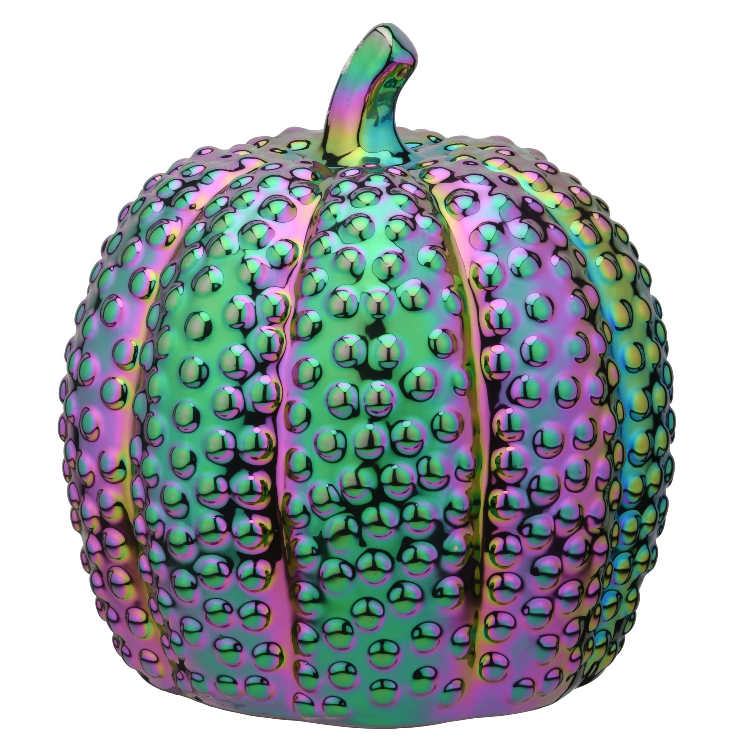 10" Iridescent Pumpkin Décor - National Tree Company