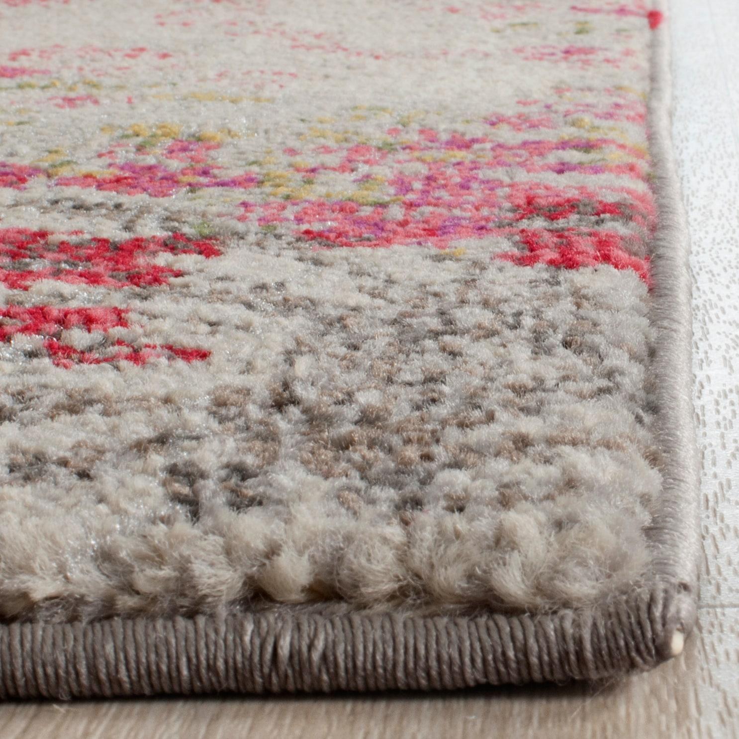 Monaco MNC205 Power Loomed Indoor Runner Rug - Ivory/Pink - 2'2"x12' - Safavieh.
