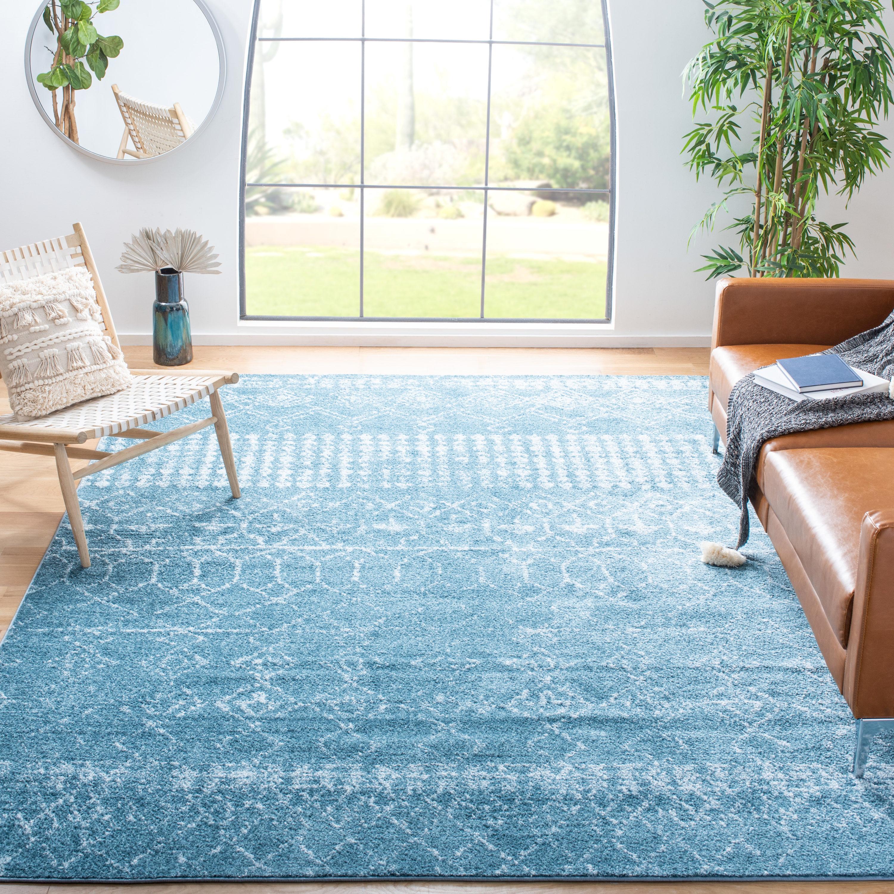 Tulum TUL229 Power Loomed Area Rug - Turquoise/Blue - 8'x10' - Safavieh.