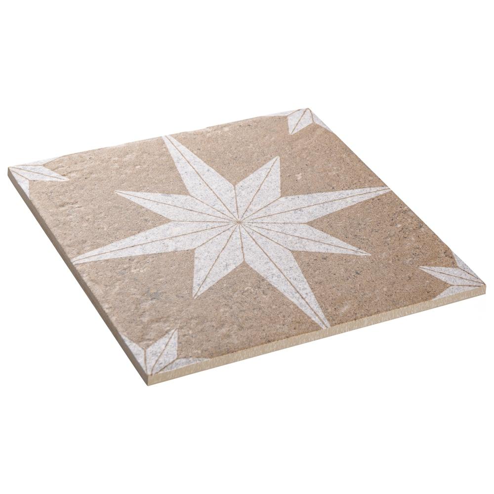 Merola Tile Compass Star 8" x 8" Porcelain Stone Look Wall & Floor Tile