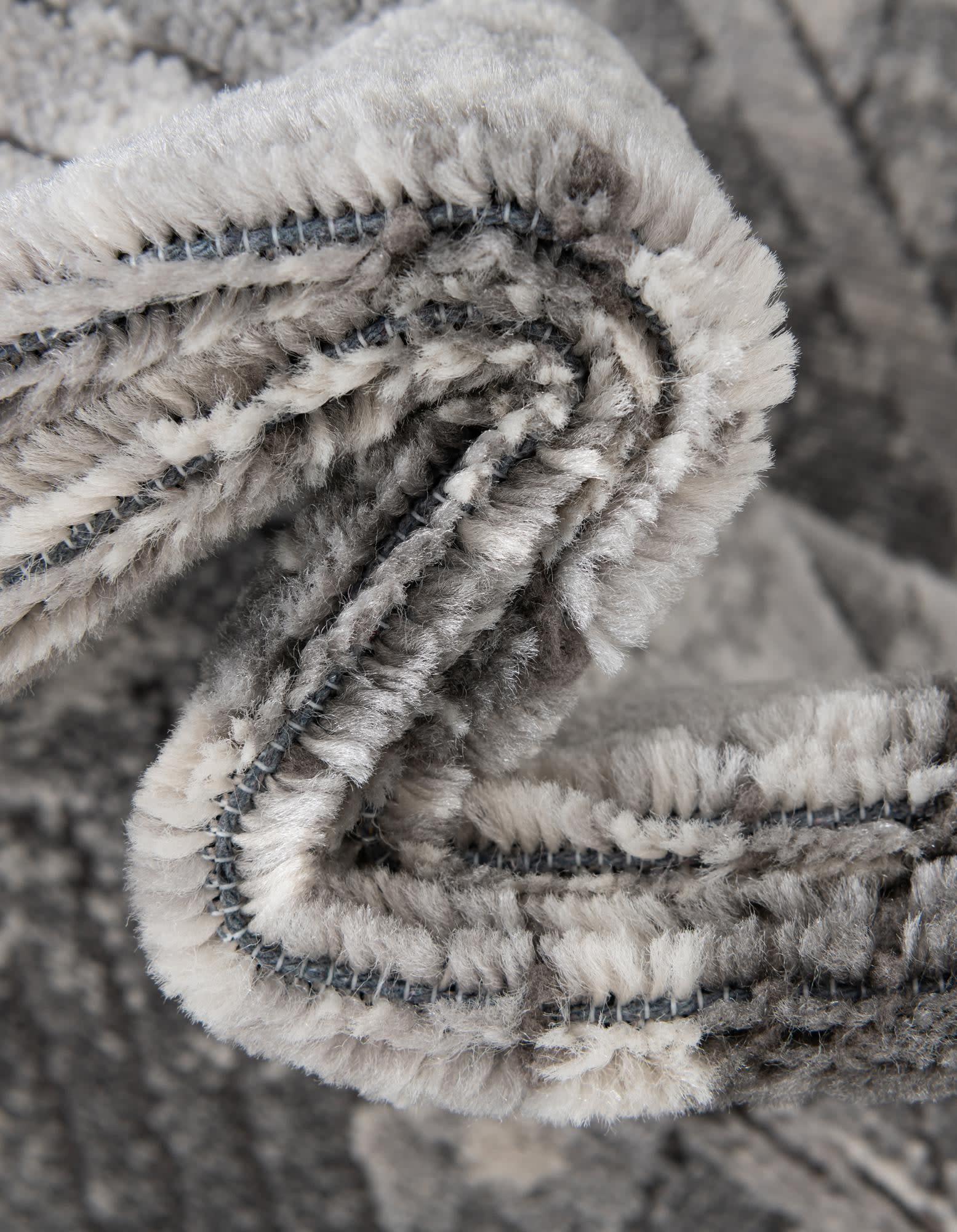 Unique Loom Portland Collection Area Rug - Depoe (4' 1" Square Gray/Ivory)