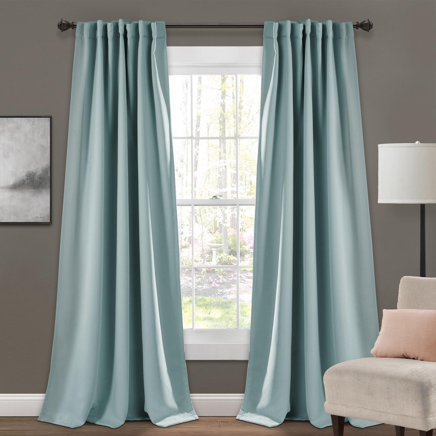 Lush Decor Insulated Back Tab Blackout Polyester Blackout Curtain Pair (Set of 2)