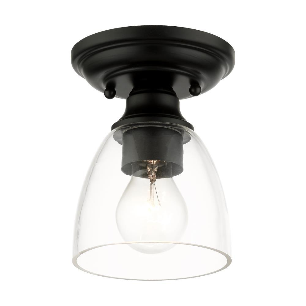 Livex Lighting Montgomery 1 - Light Flush Mount in  Black
