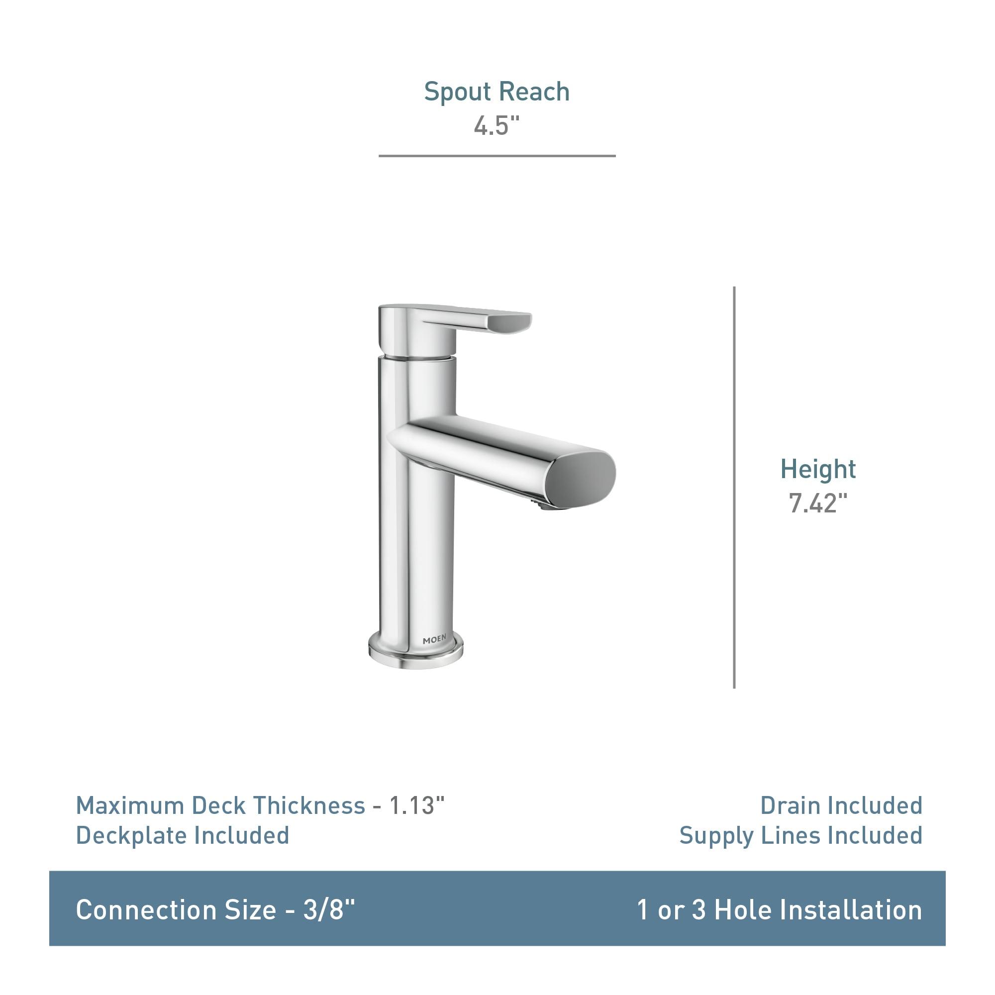 Moen Moen Meena Single Hole Bathroom Faucet with Drain Assembly 84794