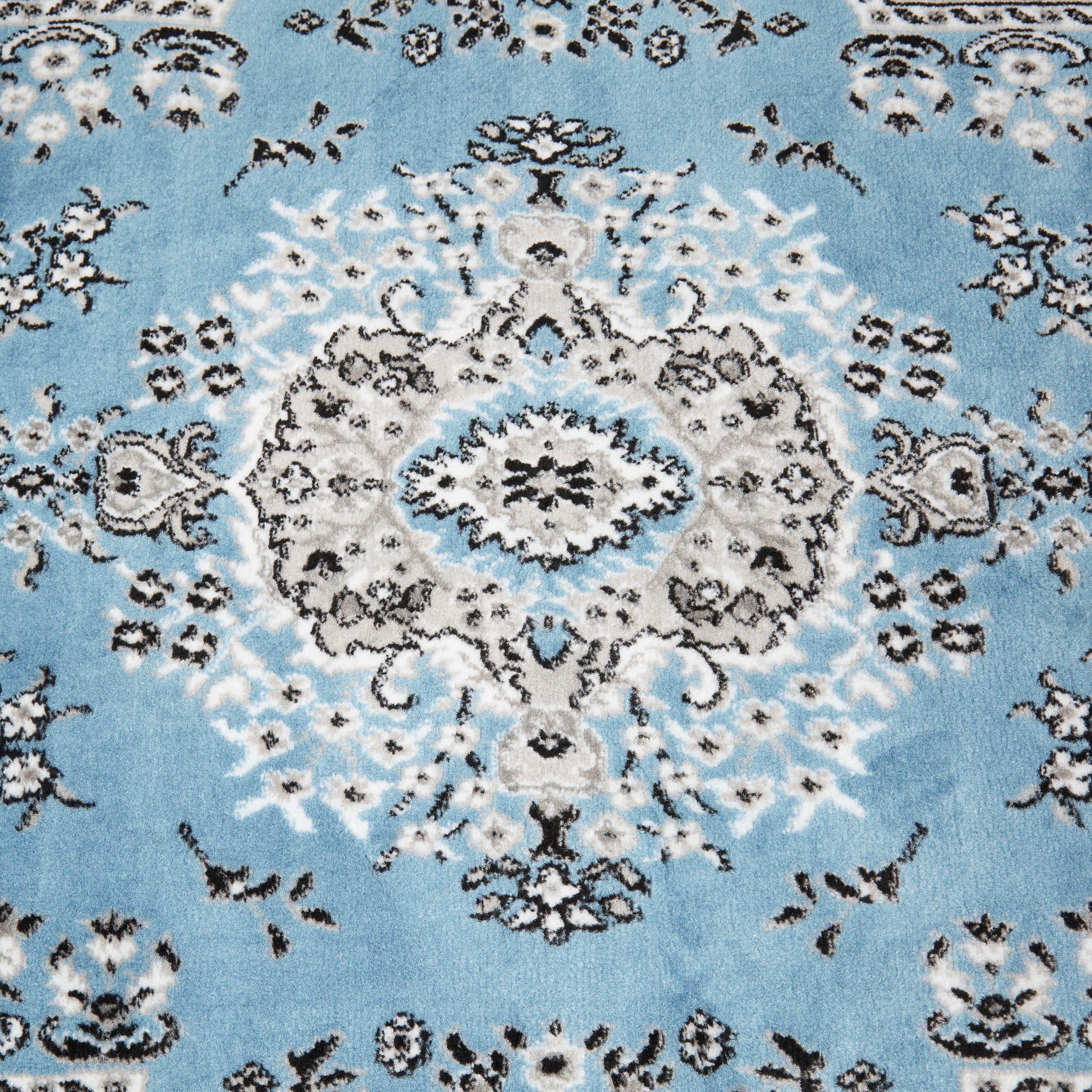 Home Dynamix Premium Sakarya Traditional Medallion Area Rug, Blue/Grey, 9'2"x12'5"