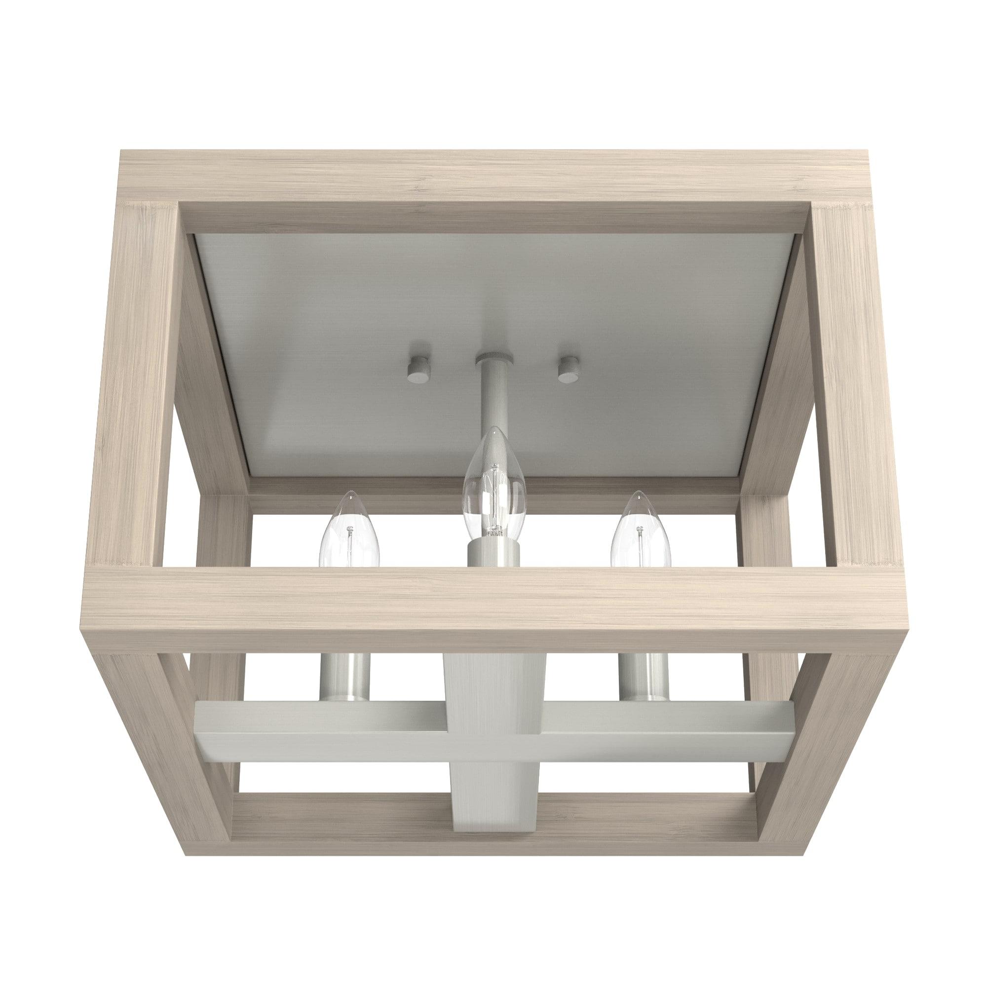Squire Manor 4 - Light 12'' Lantern Square / Rectangle Flush Mount