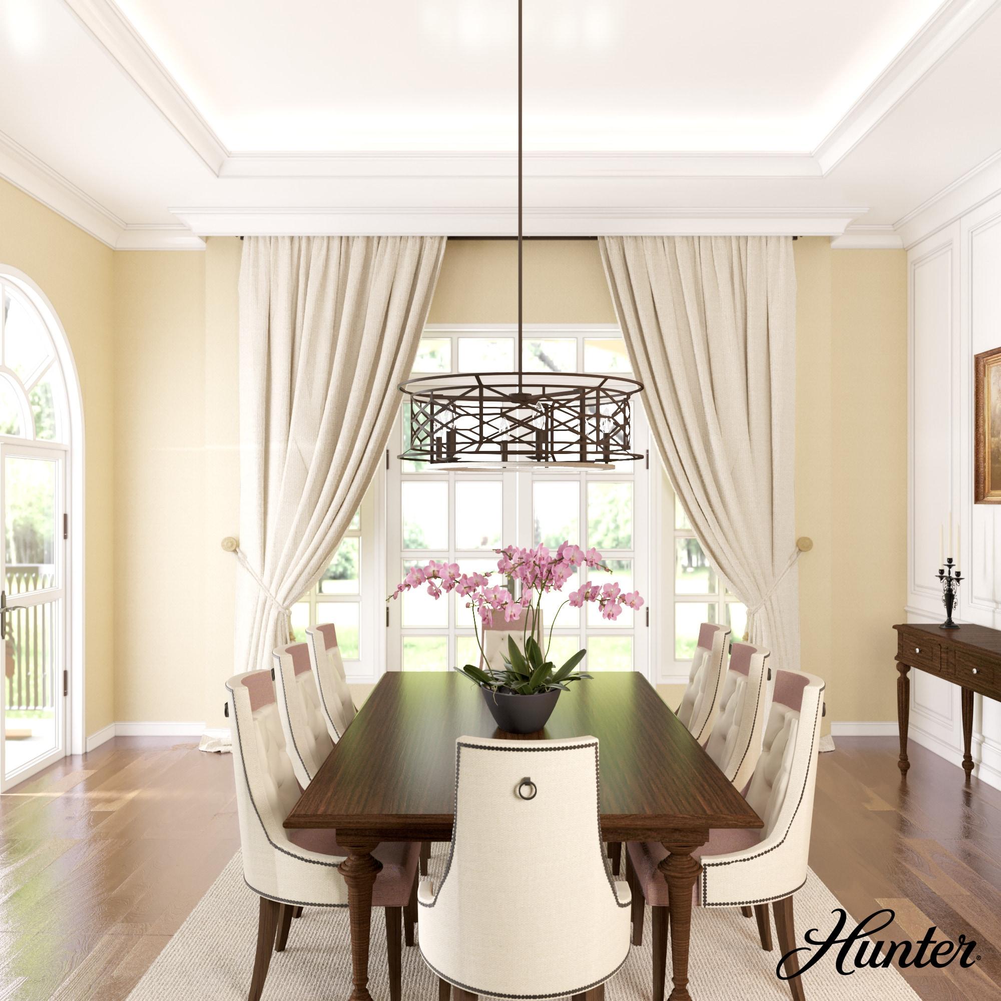 Hunter Fan Langwood 6 - Light Unique / Statement Drum Chandelier