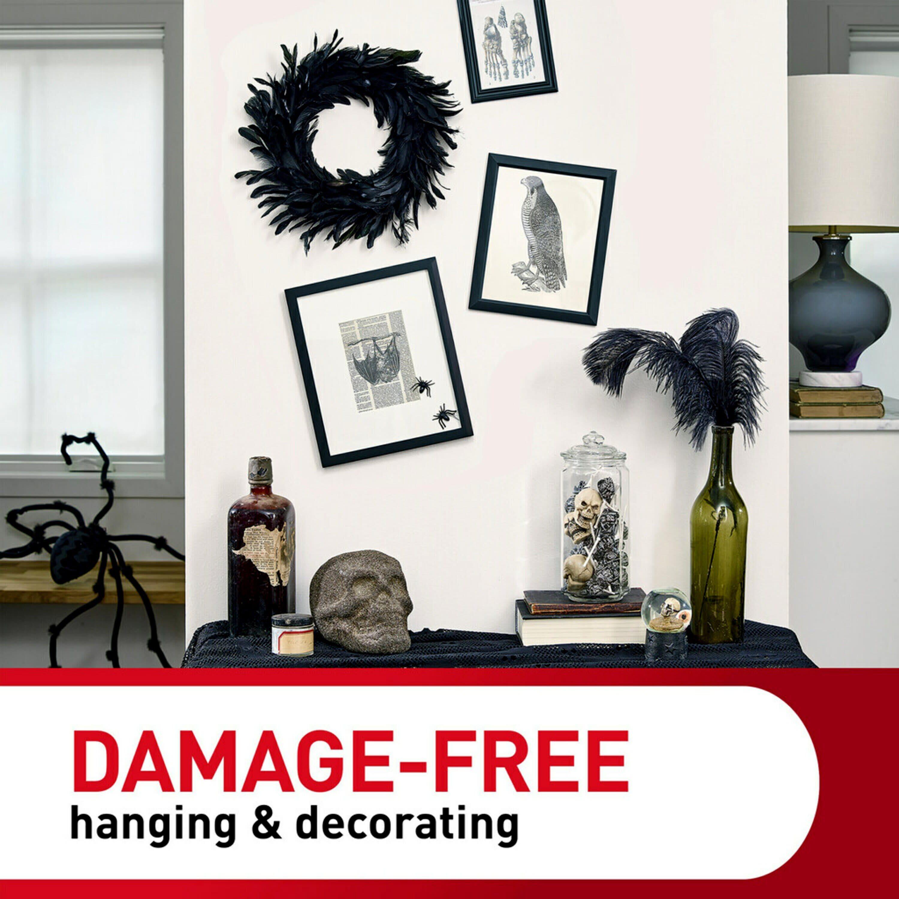 Command Large Picture Hanging Strips Black: Heavy Duty Adhesive, 3.649" Length, 0.751" Width, Plastic