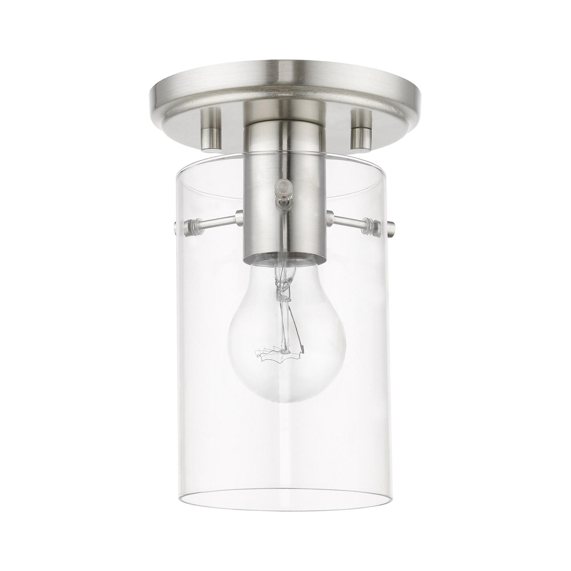 Livex Lighting Munich 1 - Light Flush Mount in  Brushed Nickel