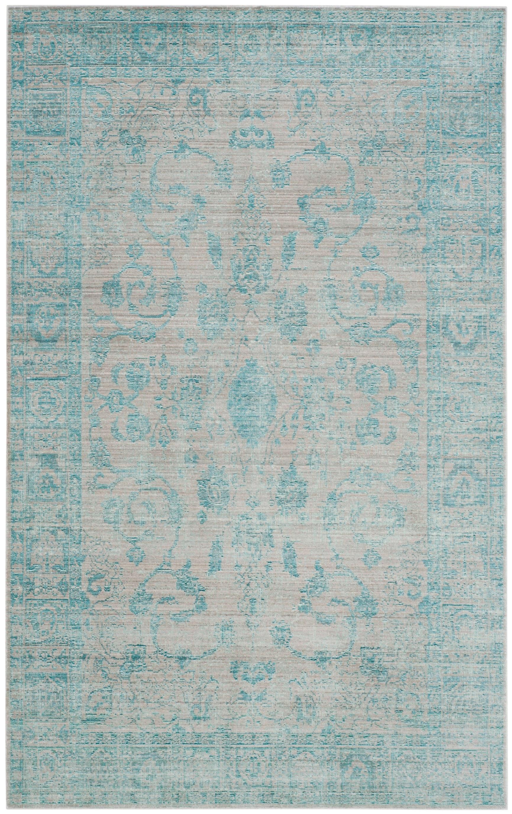 Valencia Blue and Multi Synthetic Reversible Rug