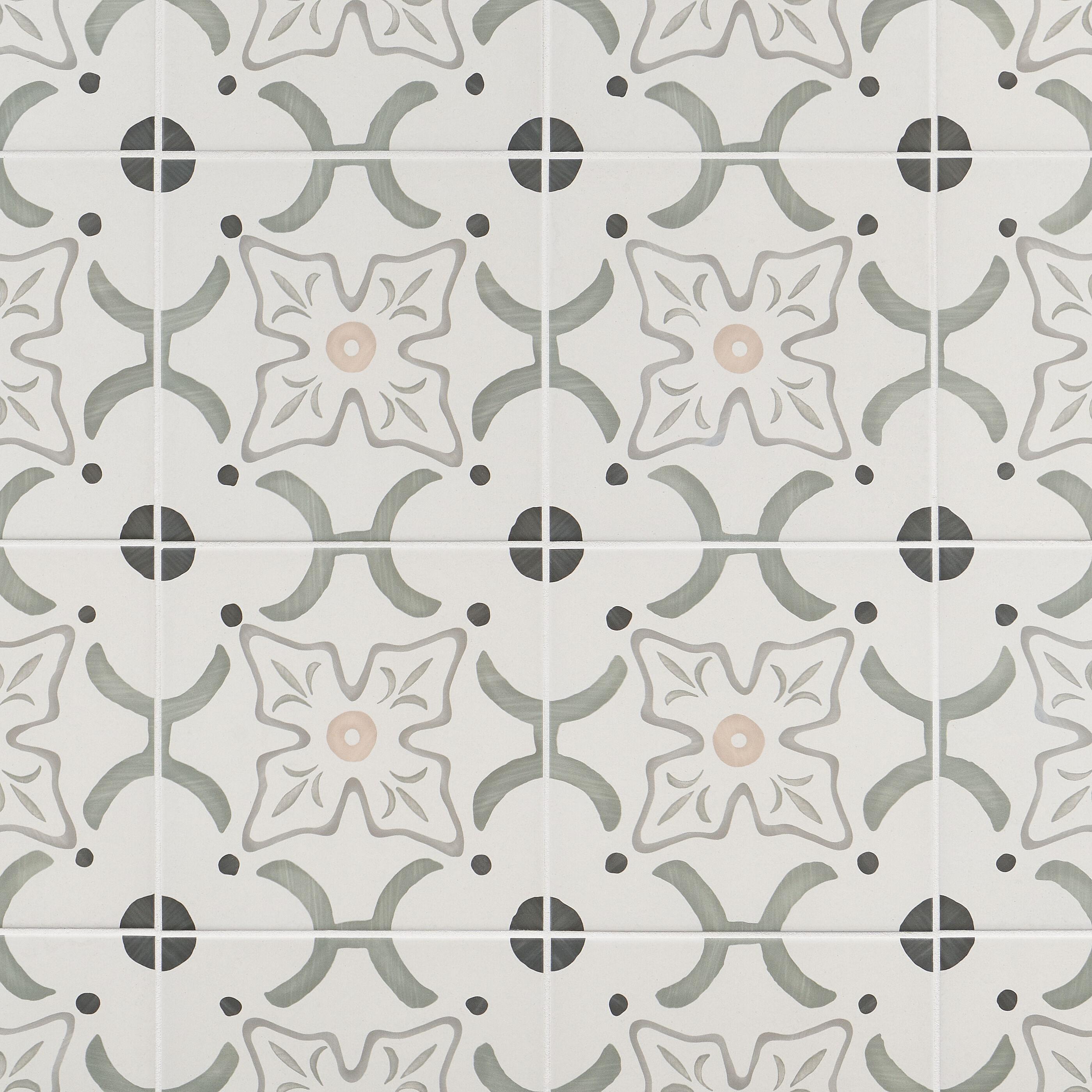 Plumeria 8.77" x 8.77" Matte Porcelain Tile