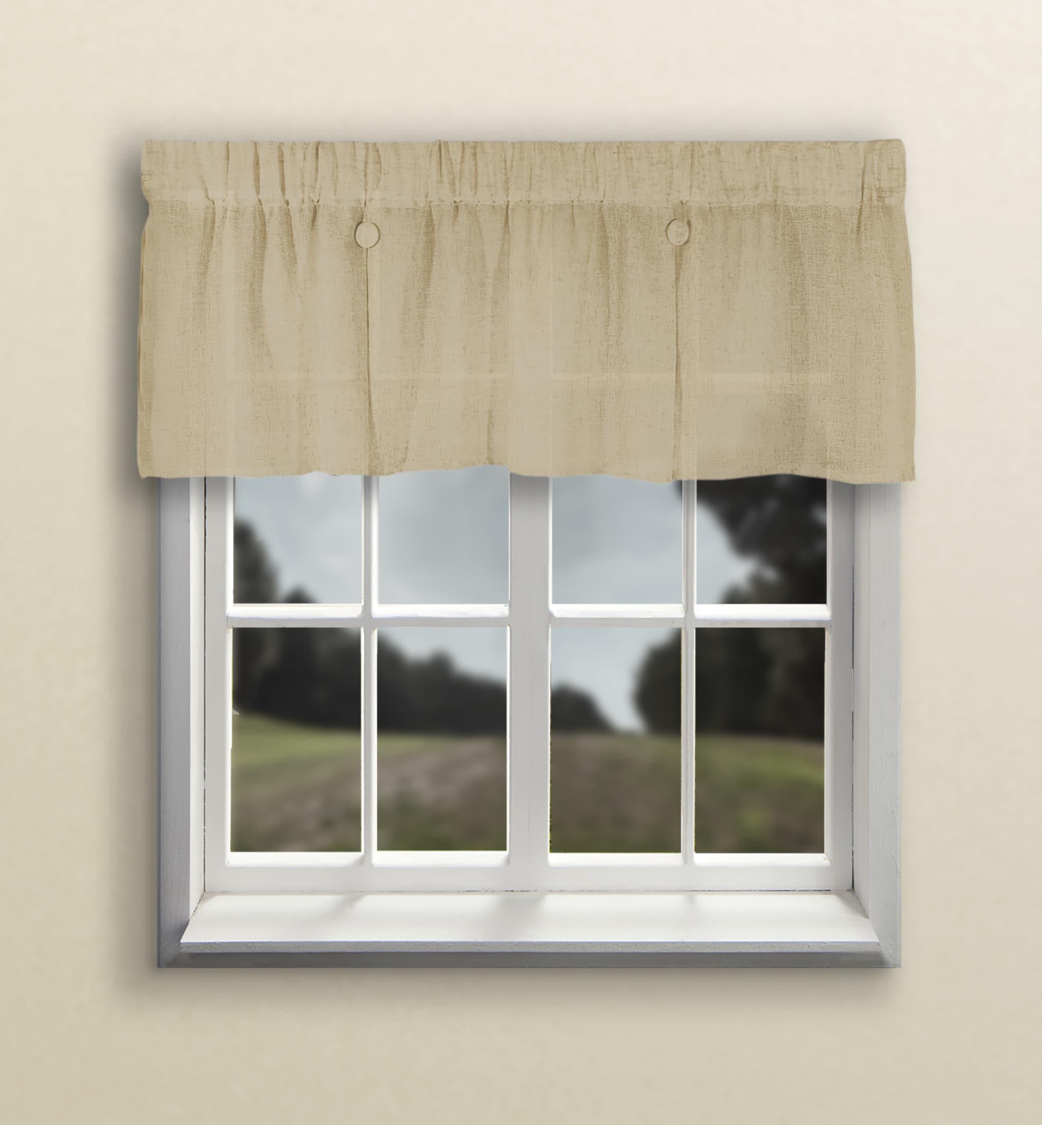 Ricardo Shannon Sheer Linen 2/Pleat Button Val 52x15 Natural