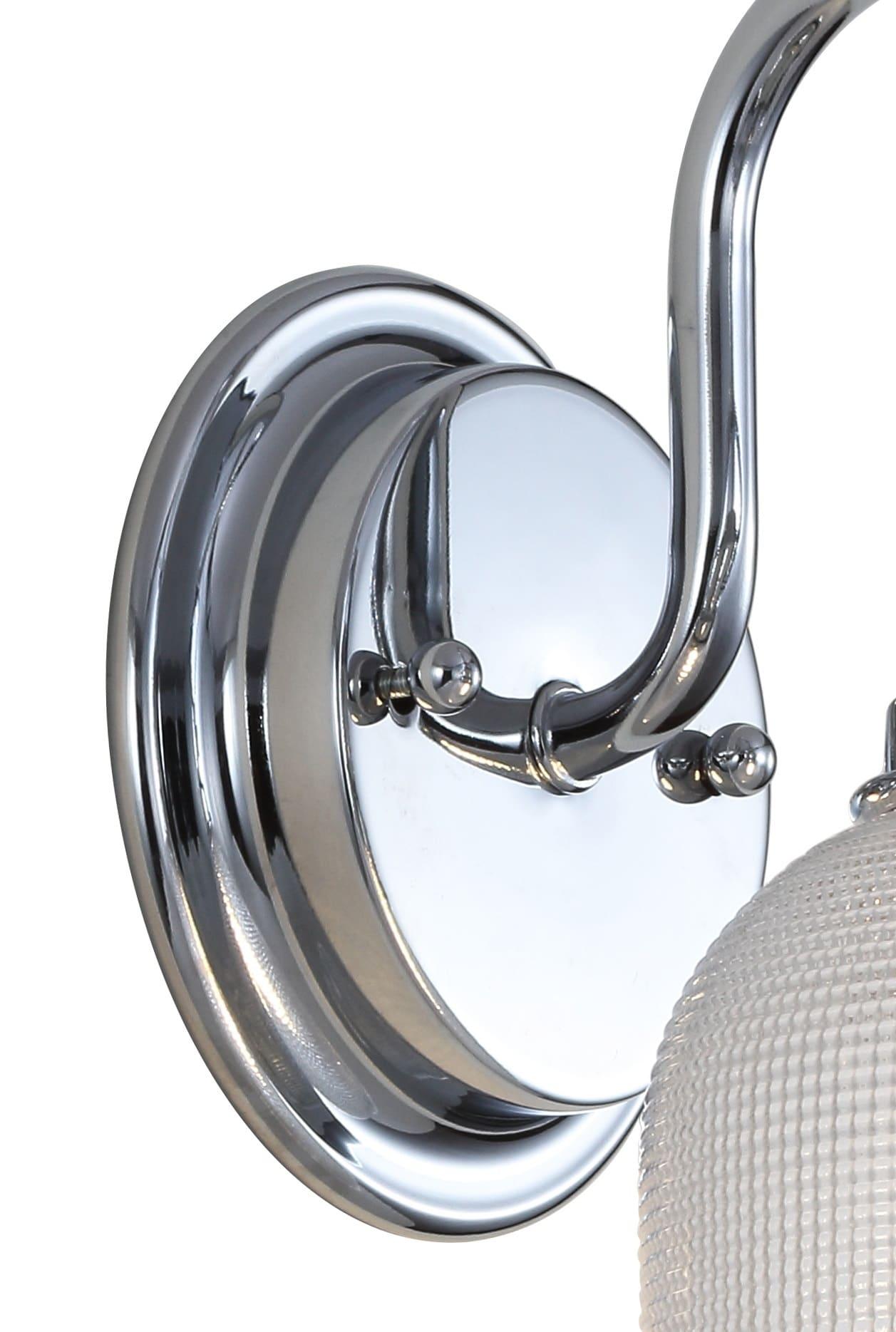 17.25" Metal/Glass Vanity Wall Light, ETL Listed, Bright Bathroom Fixture - JONATHAN Y