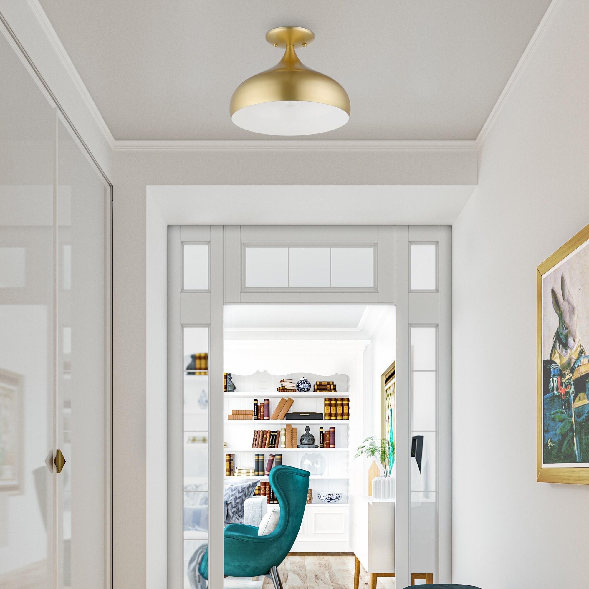 Livex Lighting Amador 1 - Light Semi-Flush Mount in  Soft Gold
