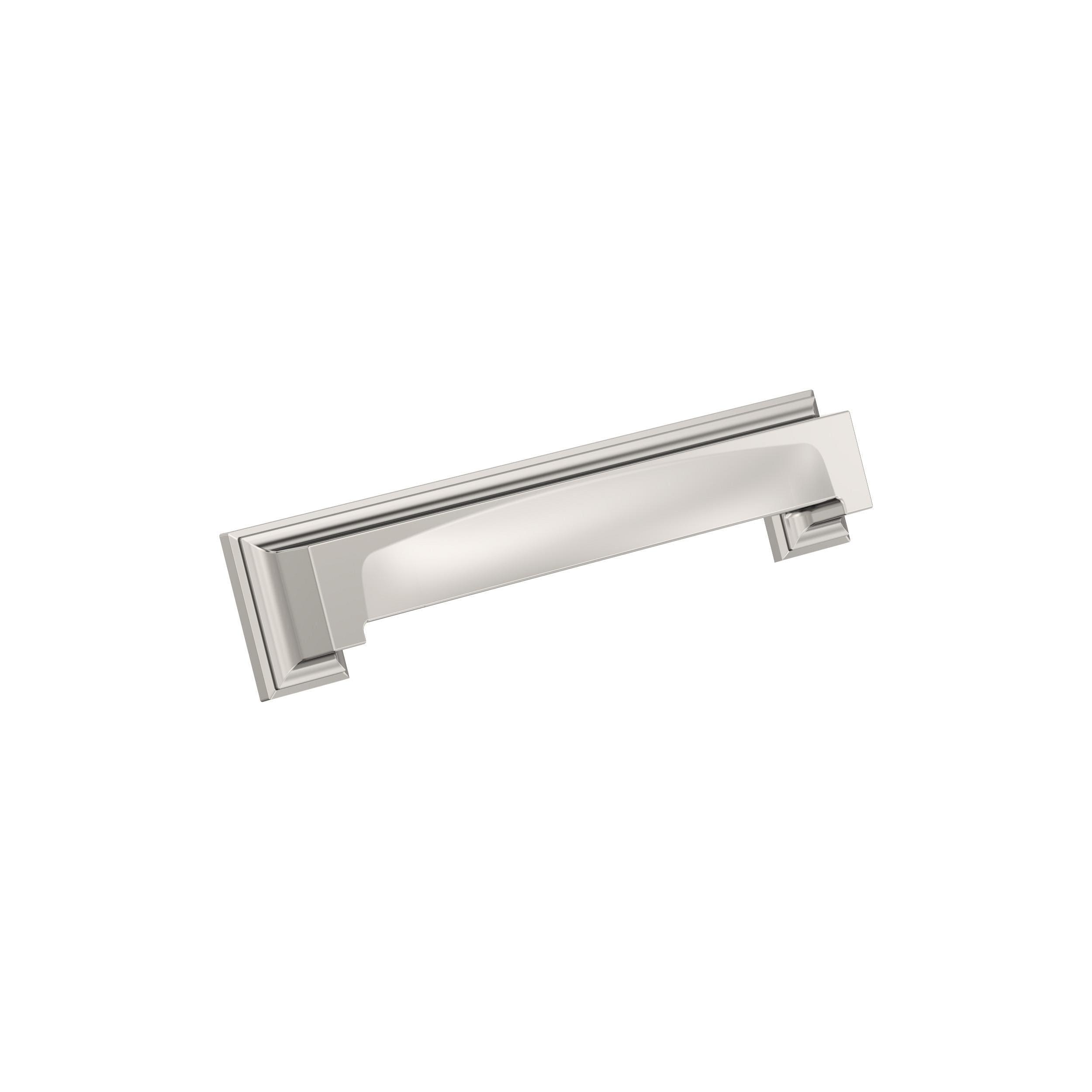 Amerock Appoint 5-1/16 inch or 6-5/16 inch (128mm or 160mm) Center-to-Center Polished Nickel Cabinet Cup Pull