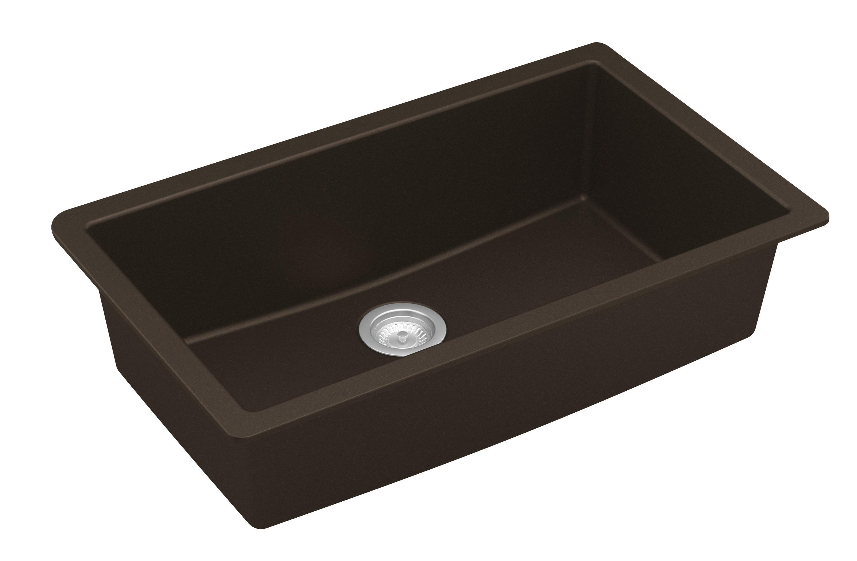 Karran Quartz 32-1/4'' X 19-1/4'' Large Single Bowl Undermount Kitchen Sink