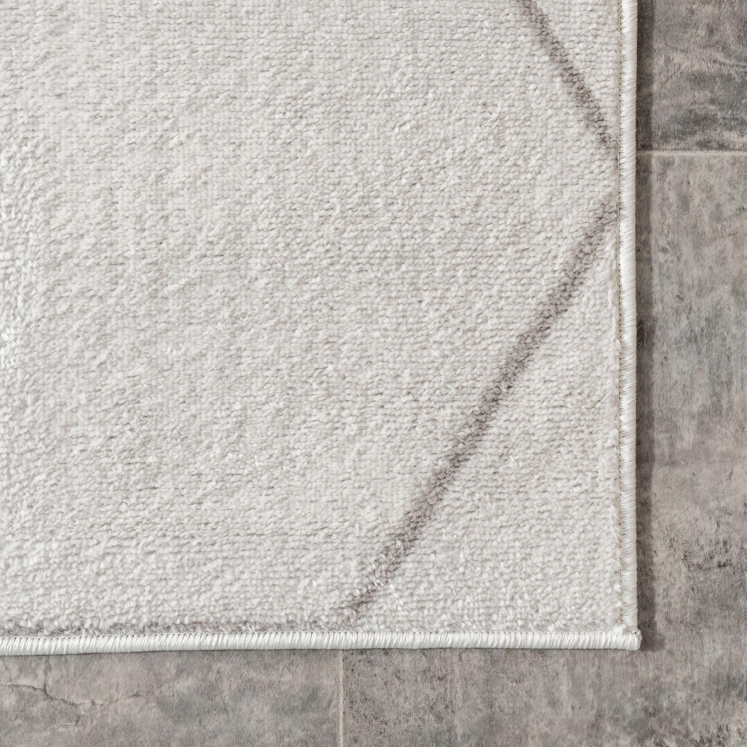 Nuloom Veronica Geometric 5x8 Indoor Area Rug for Living Room Bedroom Dining Room Kitchen, Beige/Ivory