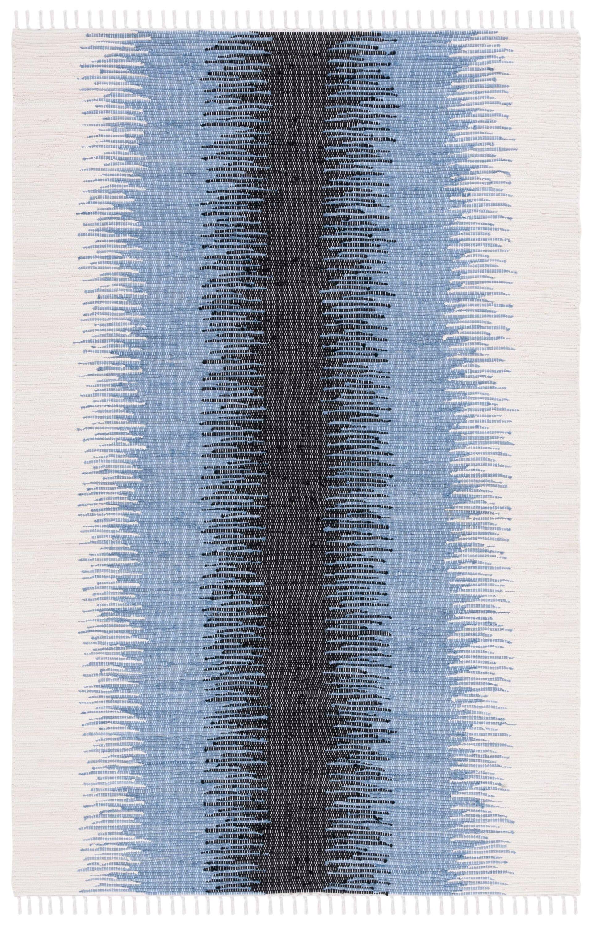 Montauk MTK710 Hand Woven Indoor Area Rug - Grey/Black - 4'x6' - Safavieh.