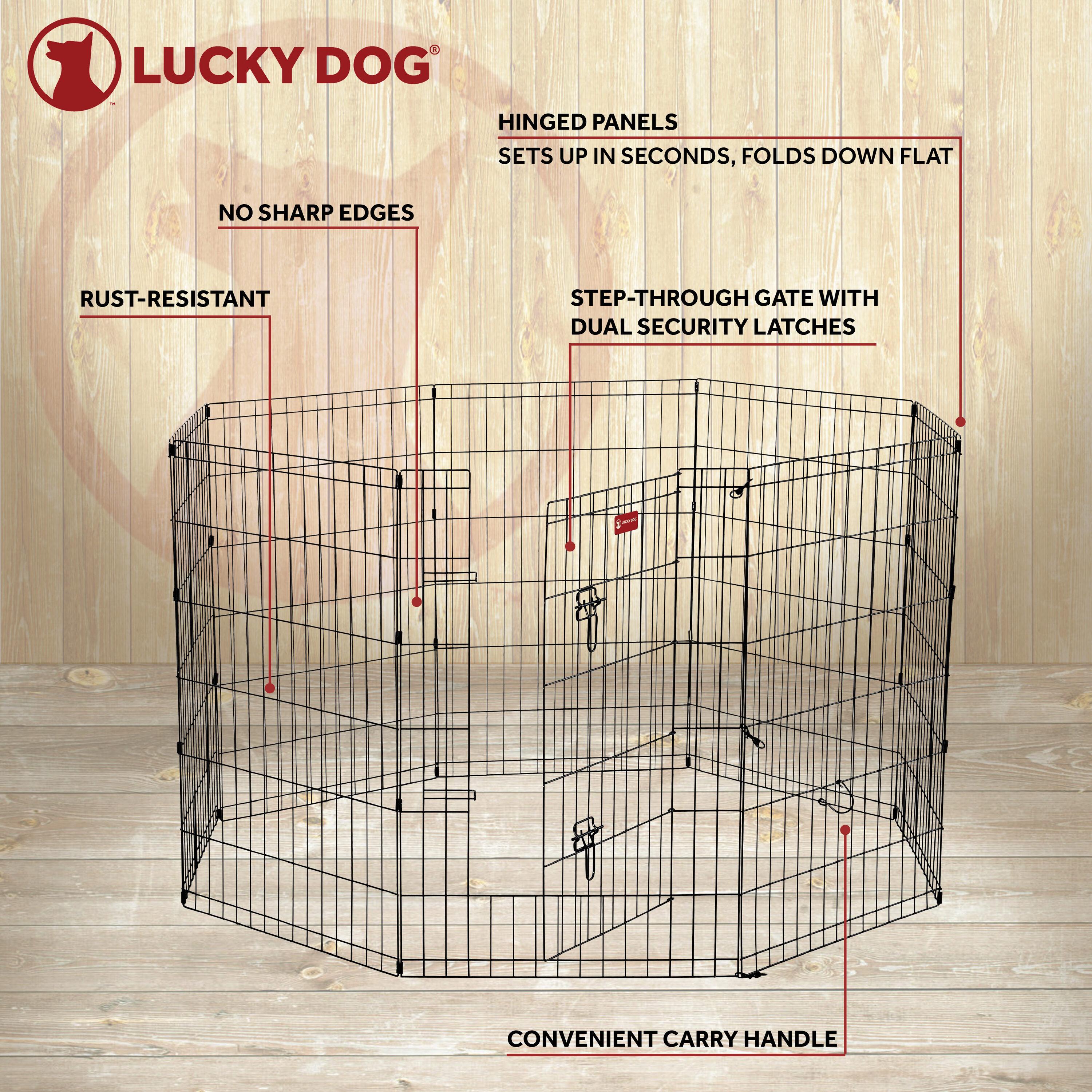 Foldable Metal Exercise Pet Play Pen for Dogs, Chickens, Rabbits and more