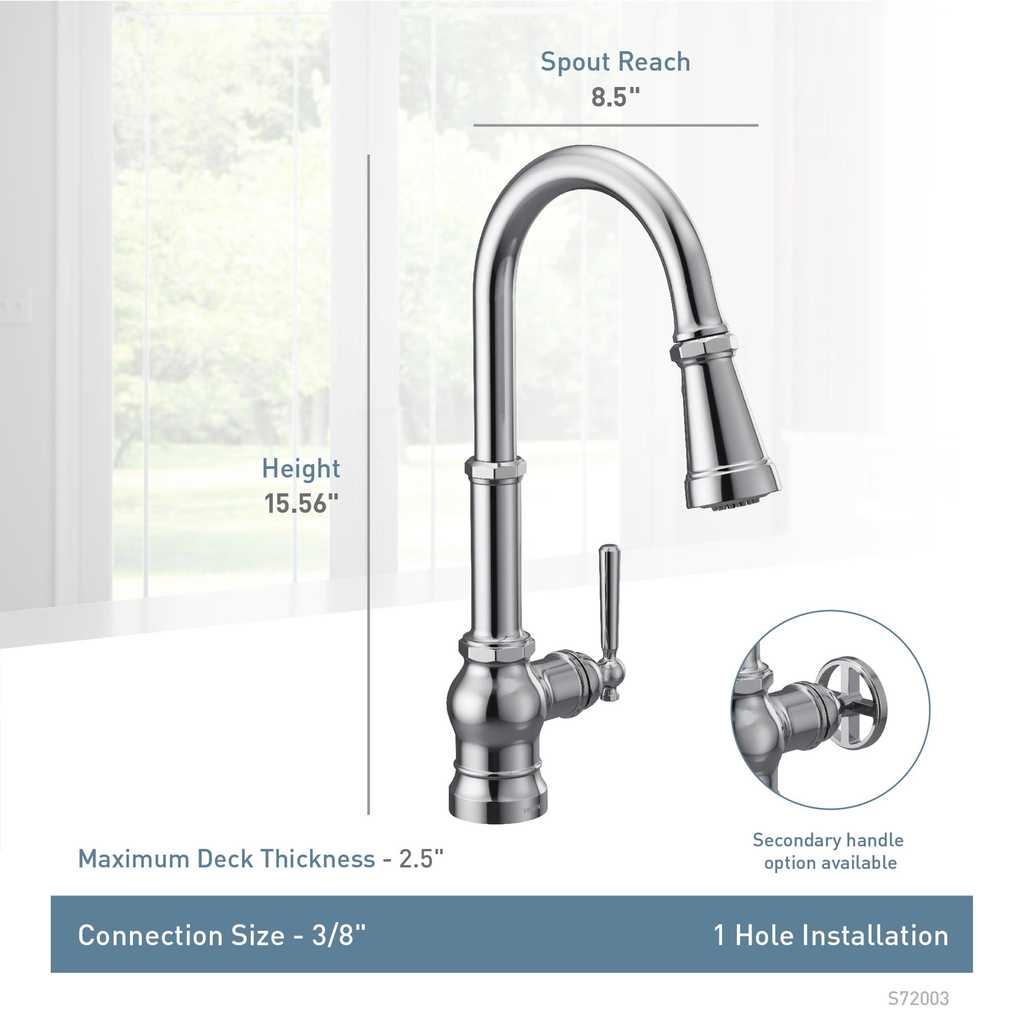Peterson One-Handle Pull Down Single Handle Kitchen Faucet with Power Boost