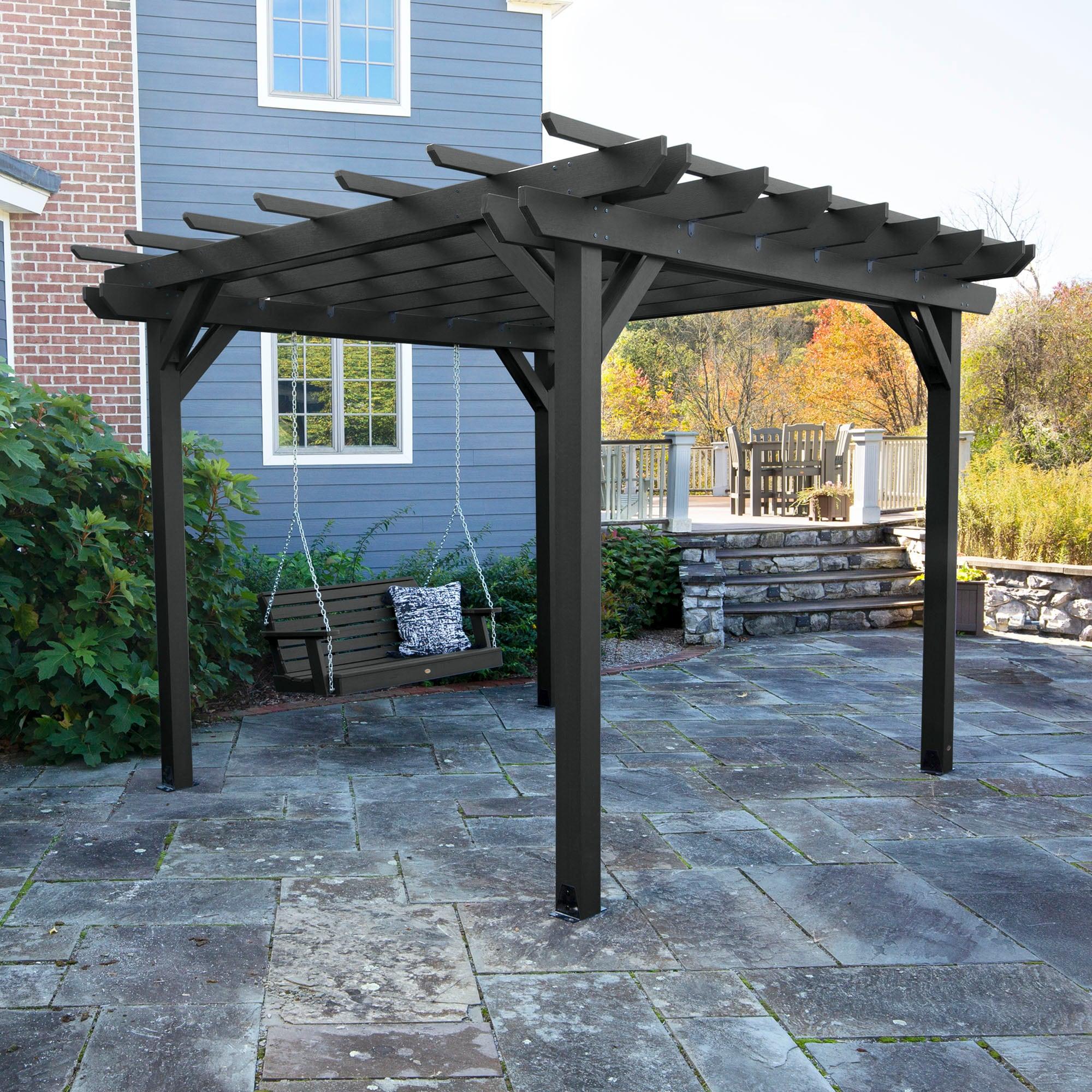 Highwood Bodhi Lawn & Garden Pergola with Highwood 5ft Weatherly Swing