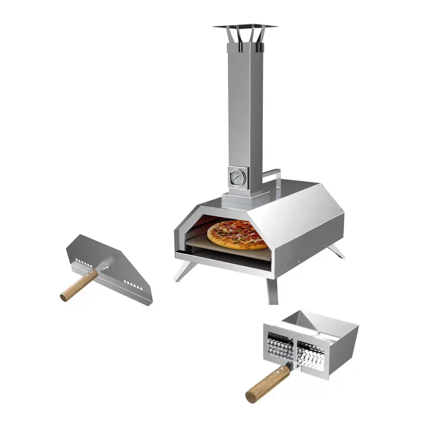 GrillFest Stainless Steel Free Standing Wood Burning Pizza Oven