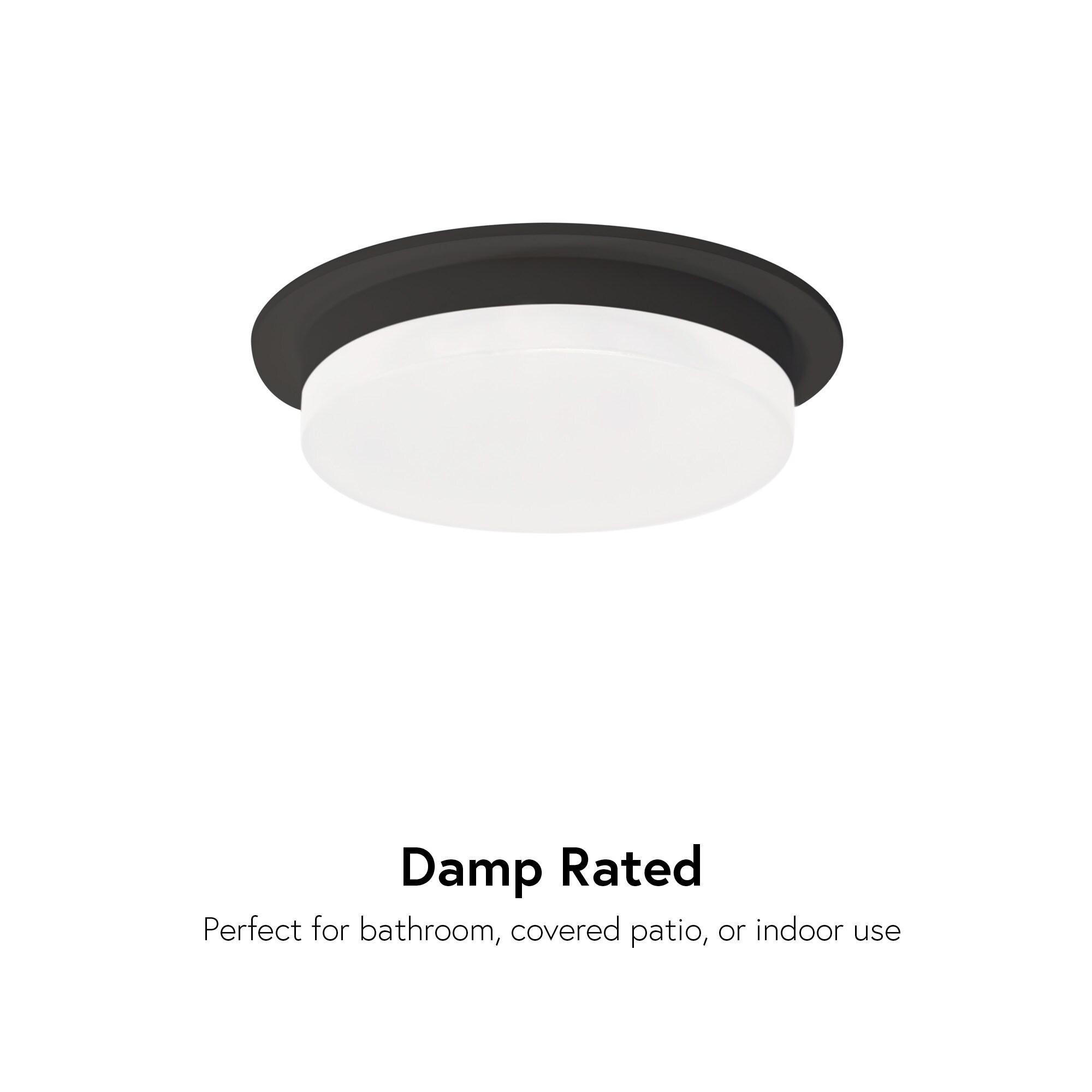 Stockton Slim Black Aluminum LED Drum Flush Mount