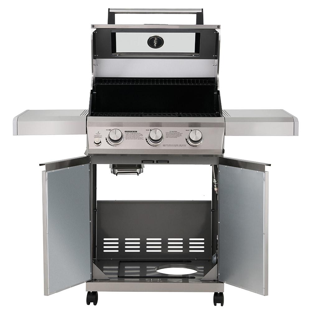 Monument Grills 35000 3-Burner Propane Gas Grill In Stainless With LED Controls