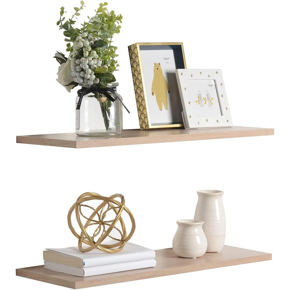 Delta Cycle Modern 24 in x 24 in Wood Floating Shelf Set 2 Count