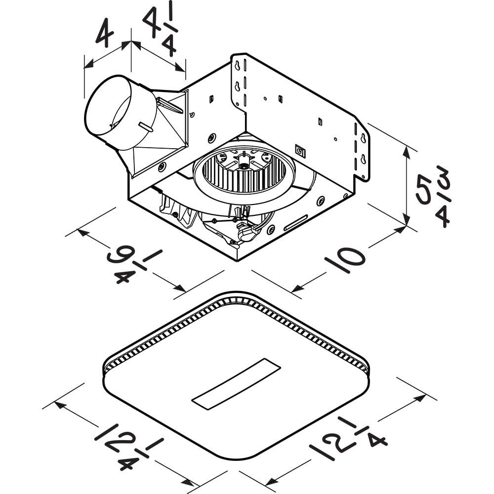 110 CFM Energy Star Certified Bathroom Fan