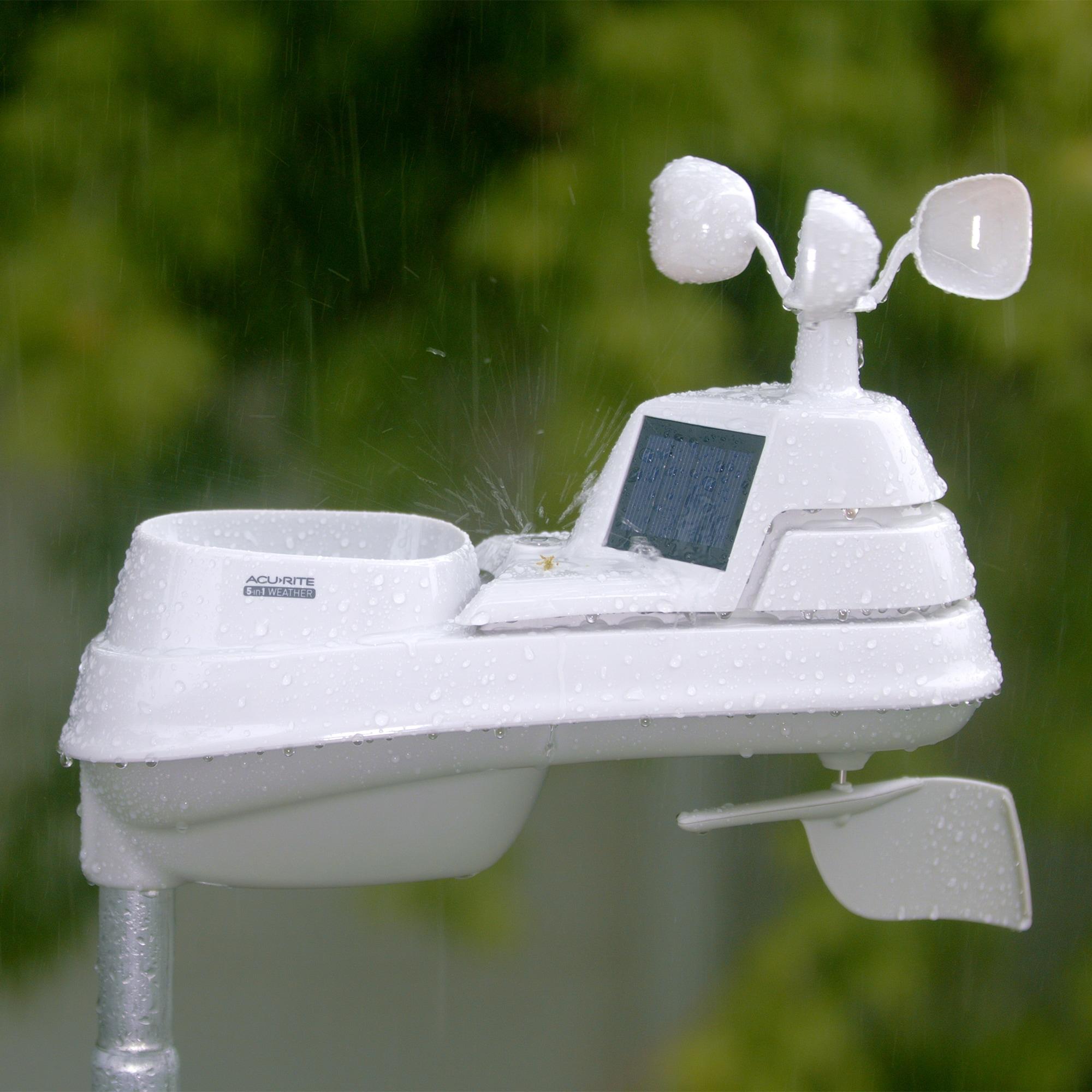 AcuRite Iris Pro Weather Station with Battery-Powered Display: Indoor Outdoor Thermometer & Humidity Monitor