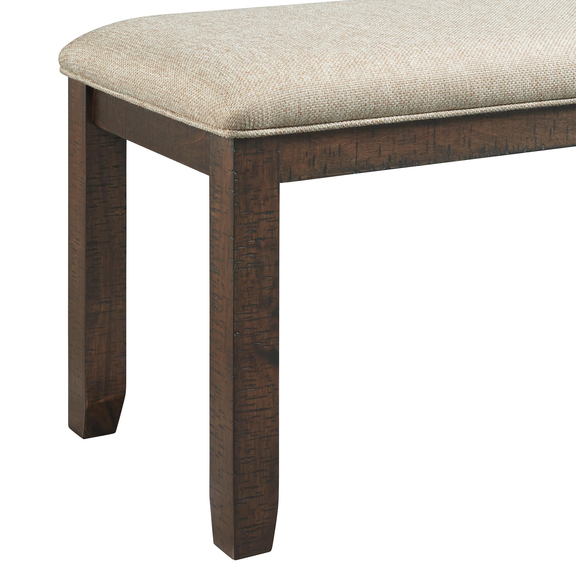 Elements Dex 6PC Dining Set (72" Table + 4 Chairs + Bench) in Cherry