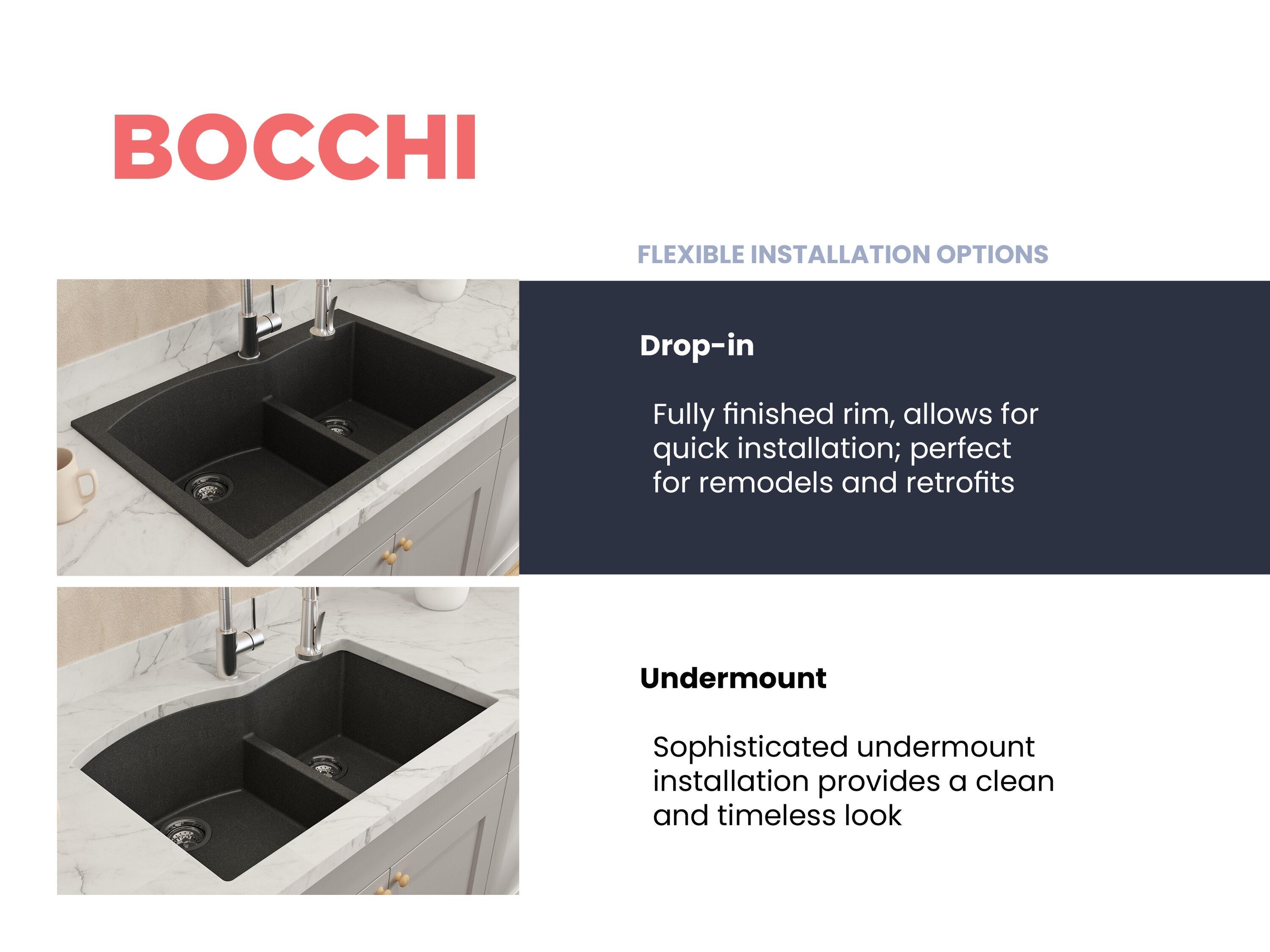 Campino 33'' L Double Bowl Granite Kitchen Sink