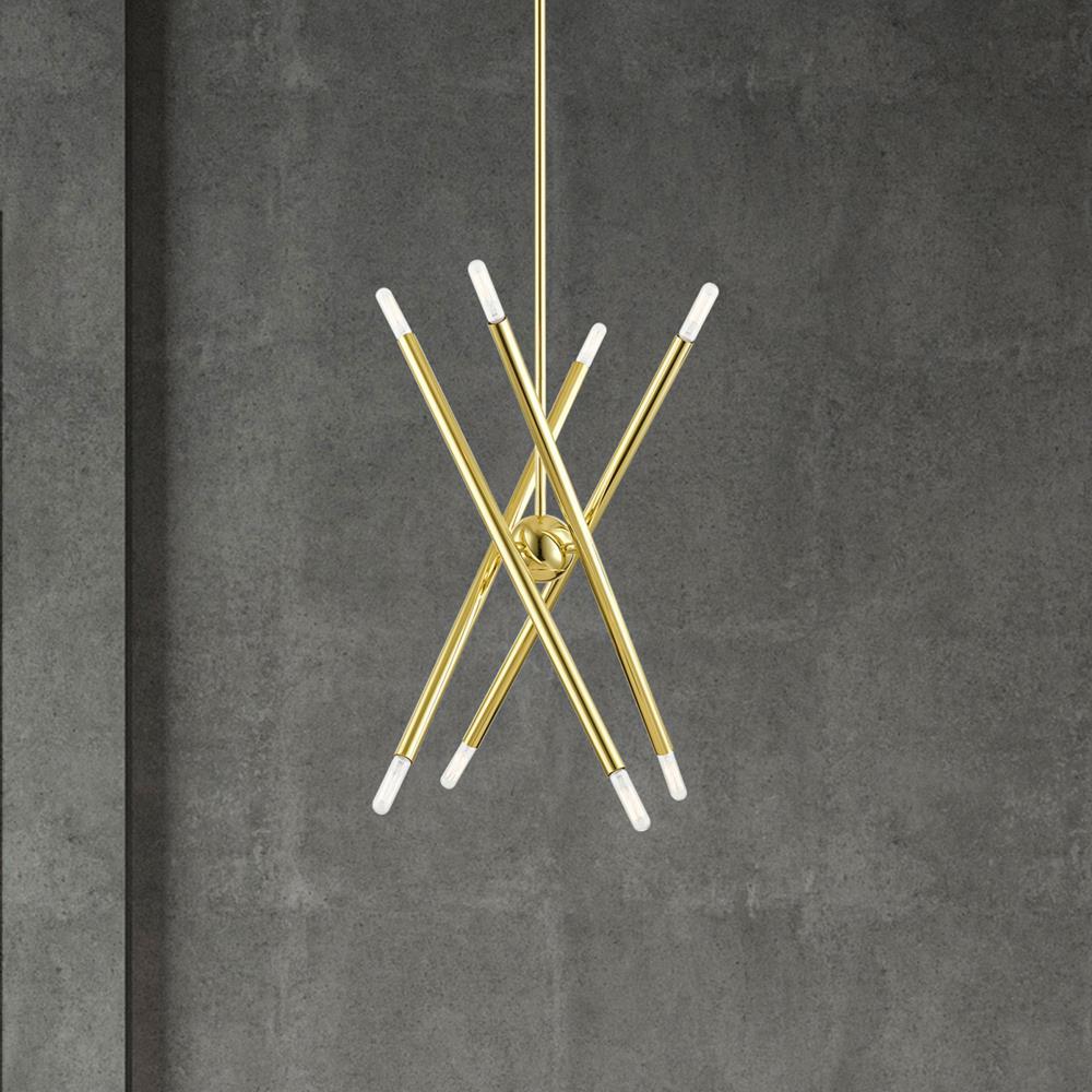 Livex Lighting Soho 8 - Light Chandelier in  Polished Brass