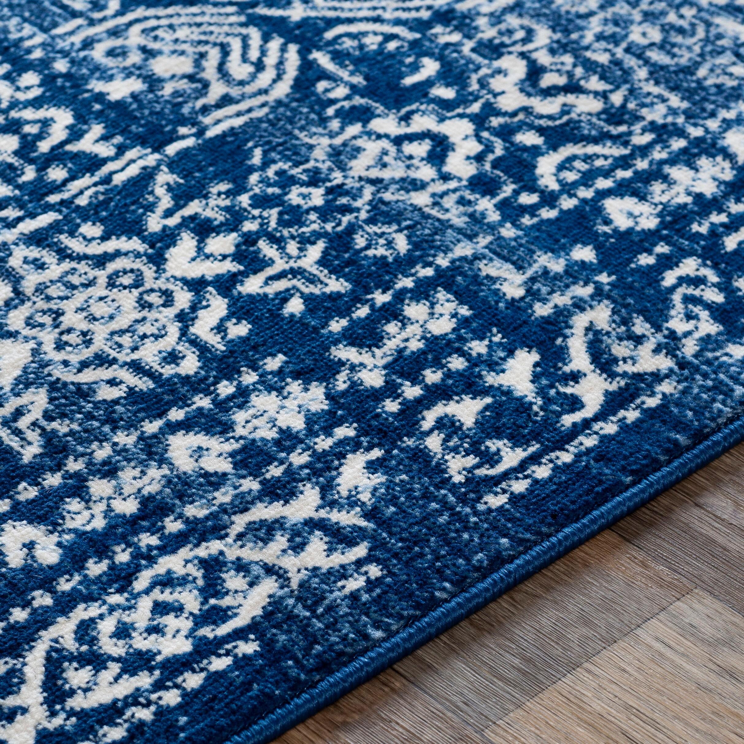 Livabliss Roma Vintage Oriental Area Rug,5'3" x 7'1",Dark Blue