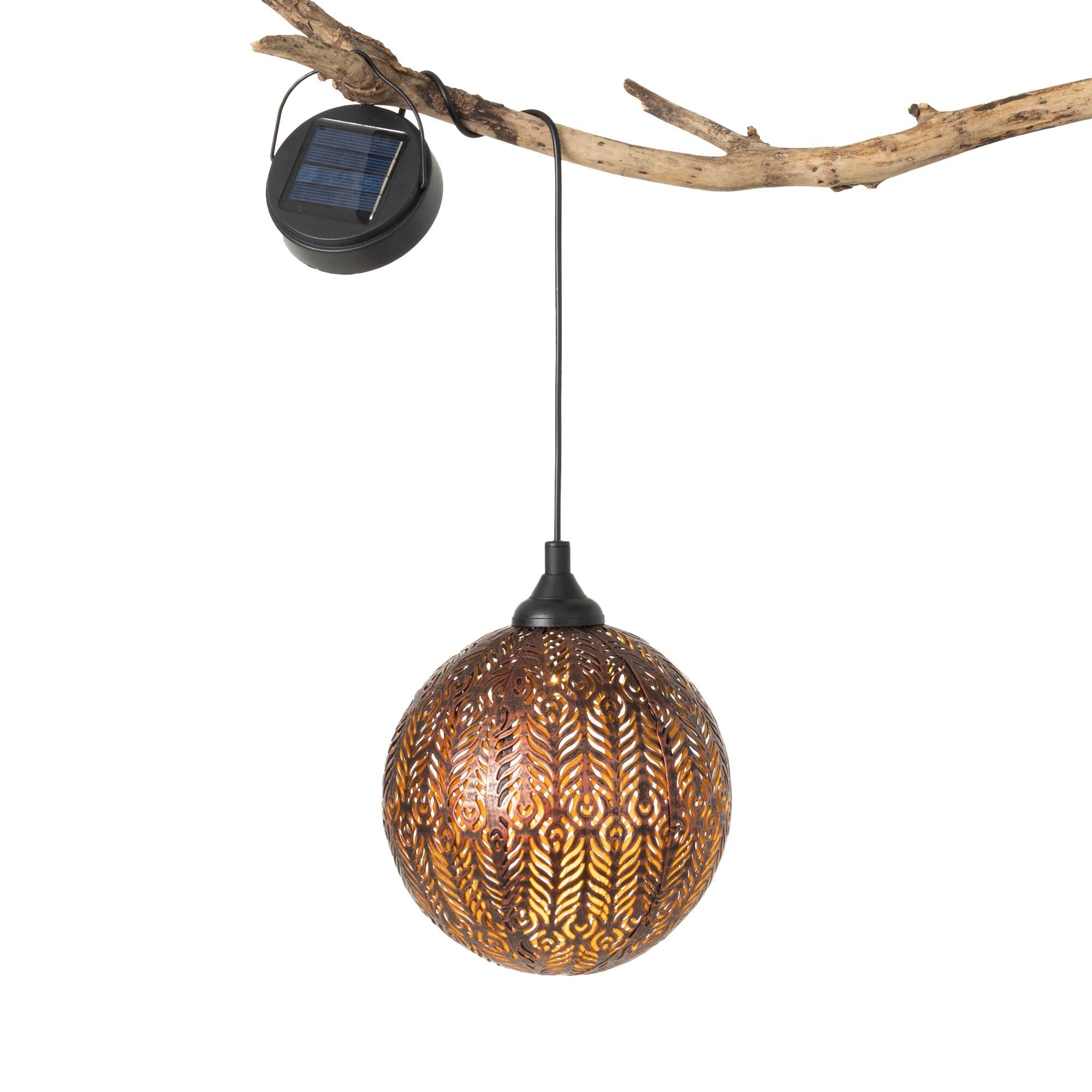 Clover Lane 6" Solar Powered Integrated LED Outdoor Hanging Light