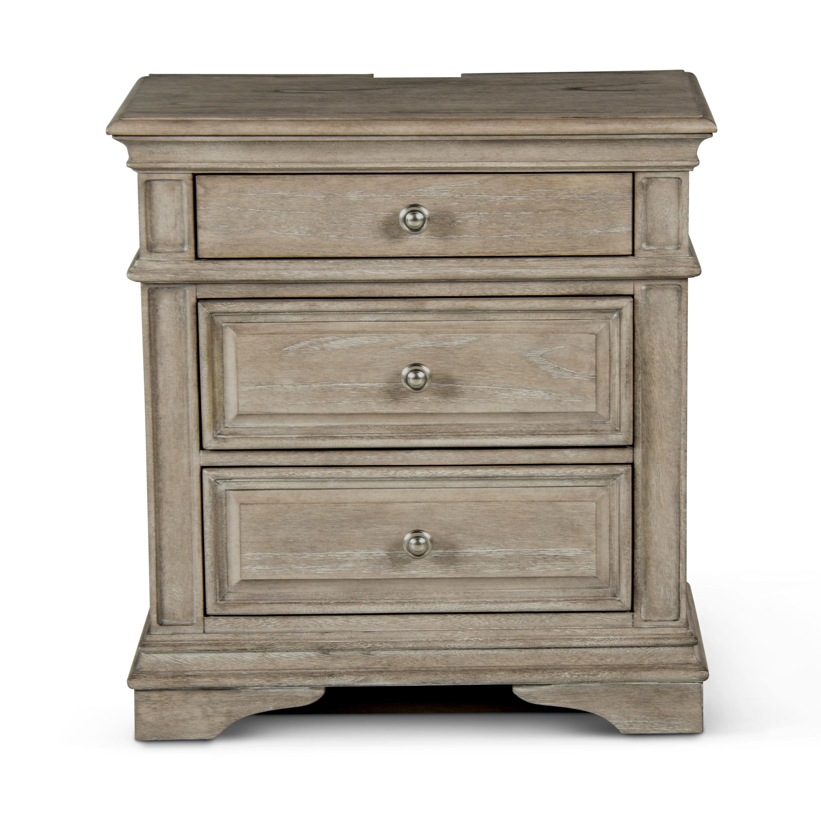 Highland Park Driftwood Gray Wood 3-drawer Nightstand